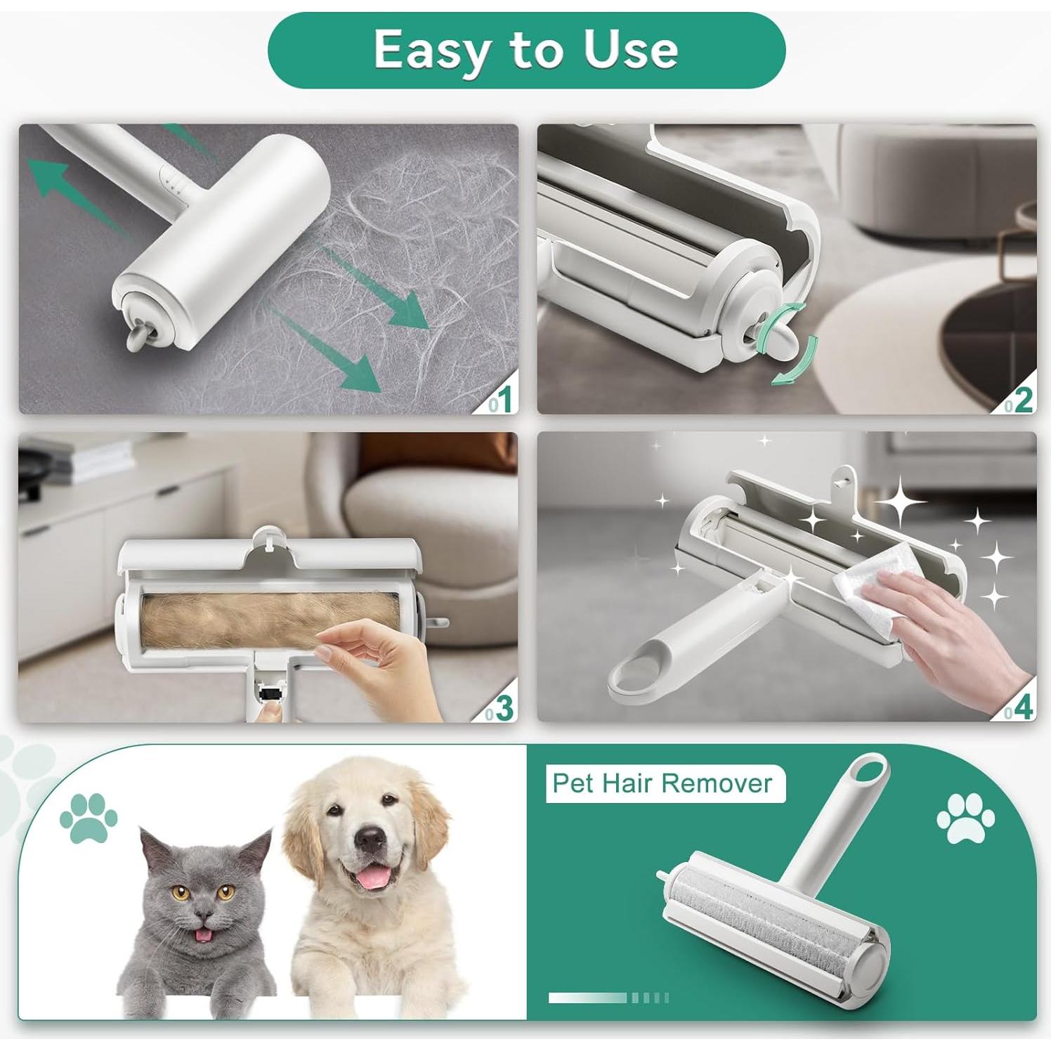 Removedor de Pelo de Mascotas Daintier 2024 Ecológico y Reutilizable