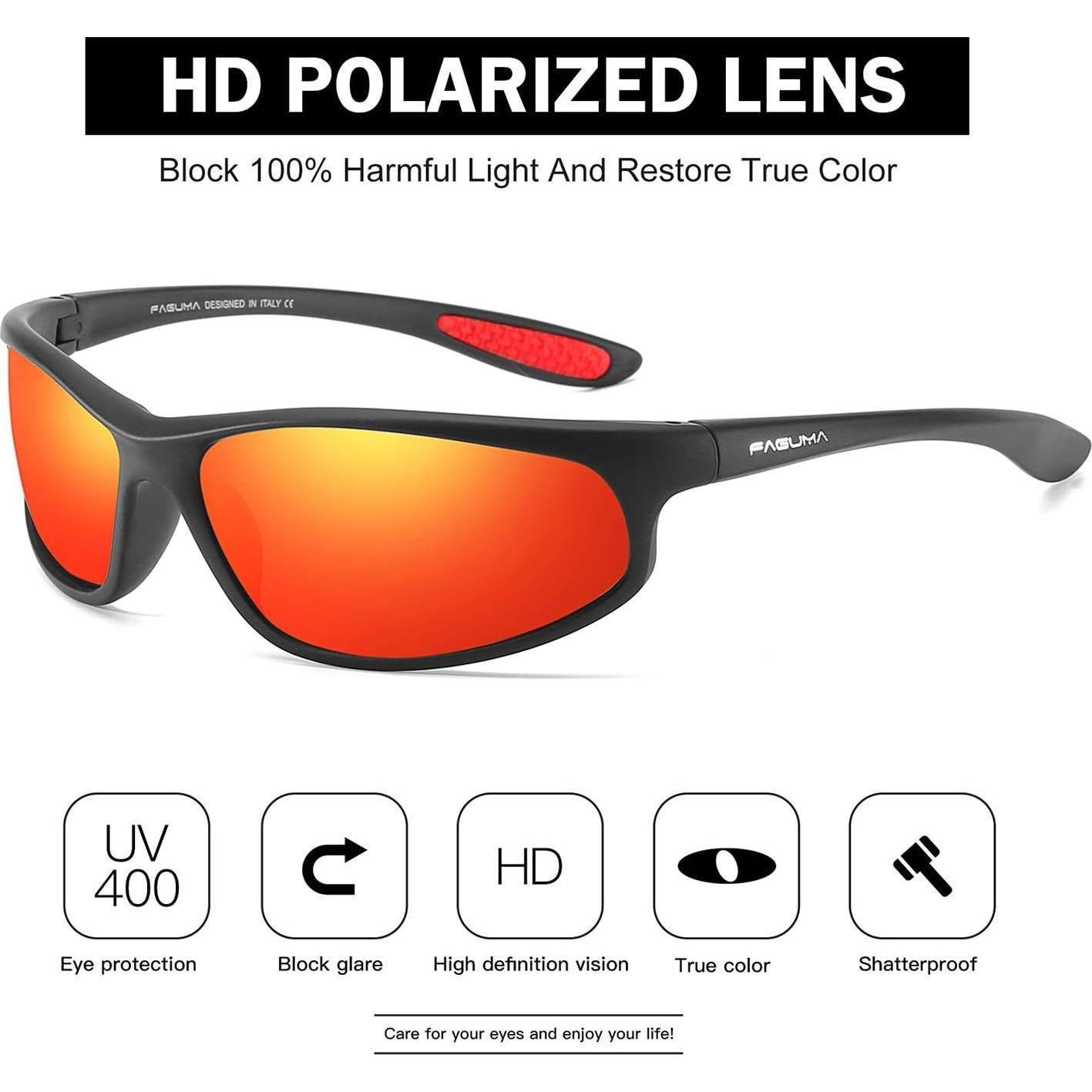 Gafas de sol deportivas FAGUMA polarizadas UV400 para hombres