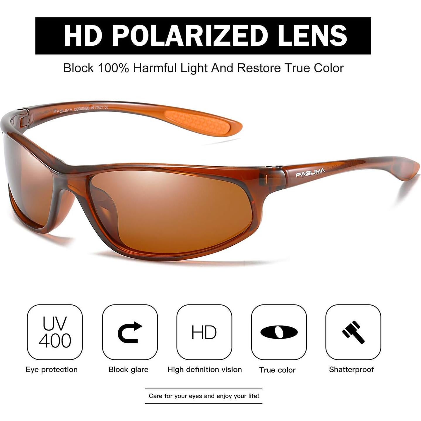 Gafas de sol deportivas FAGUMA polarizadas UV400 para hombres