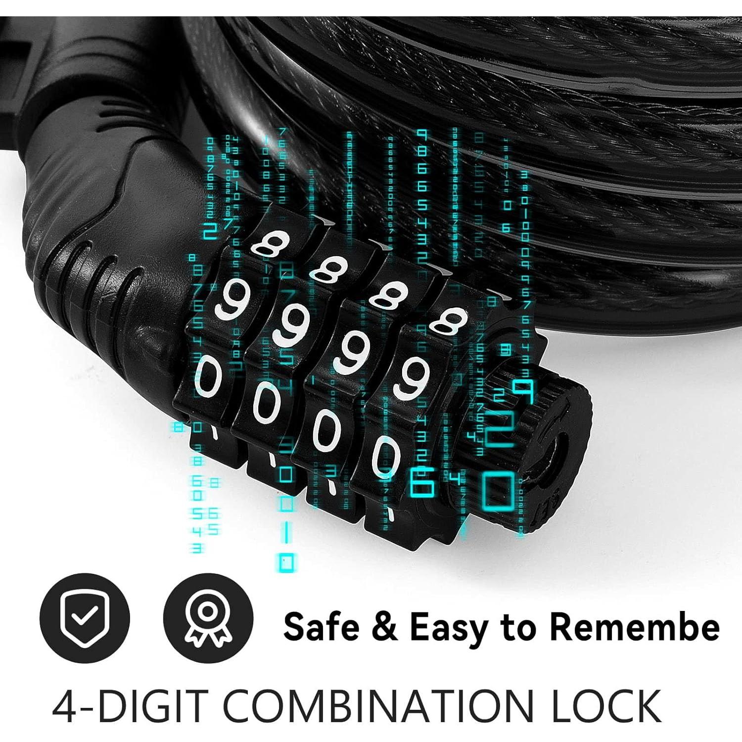 Candado Antirrobo FXINRUIA para E-Scooter 1,22m 4 Dígitos