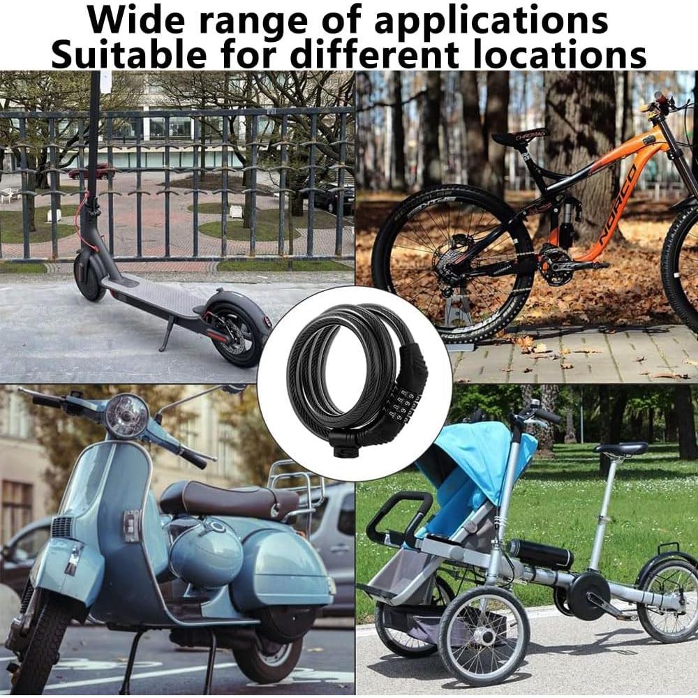 Candado Antirrobo FXINRUIA para E-Scooter 1,22m 4 Dígitos