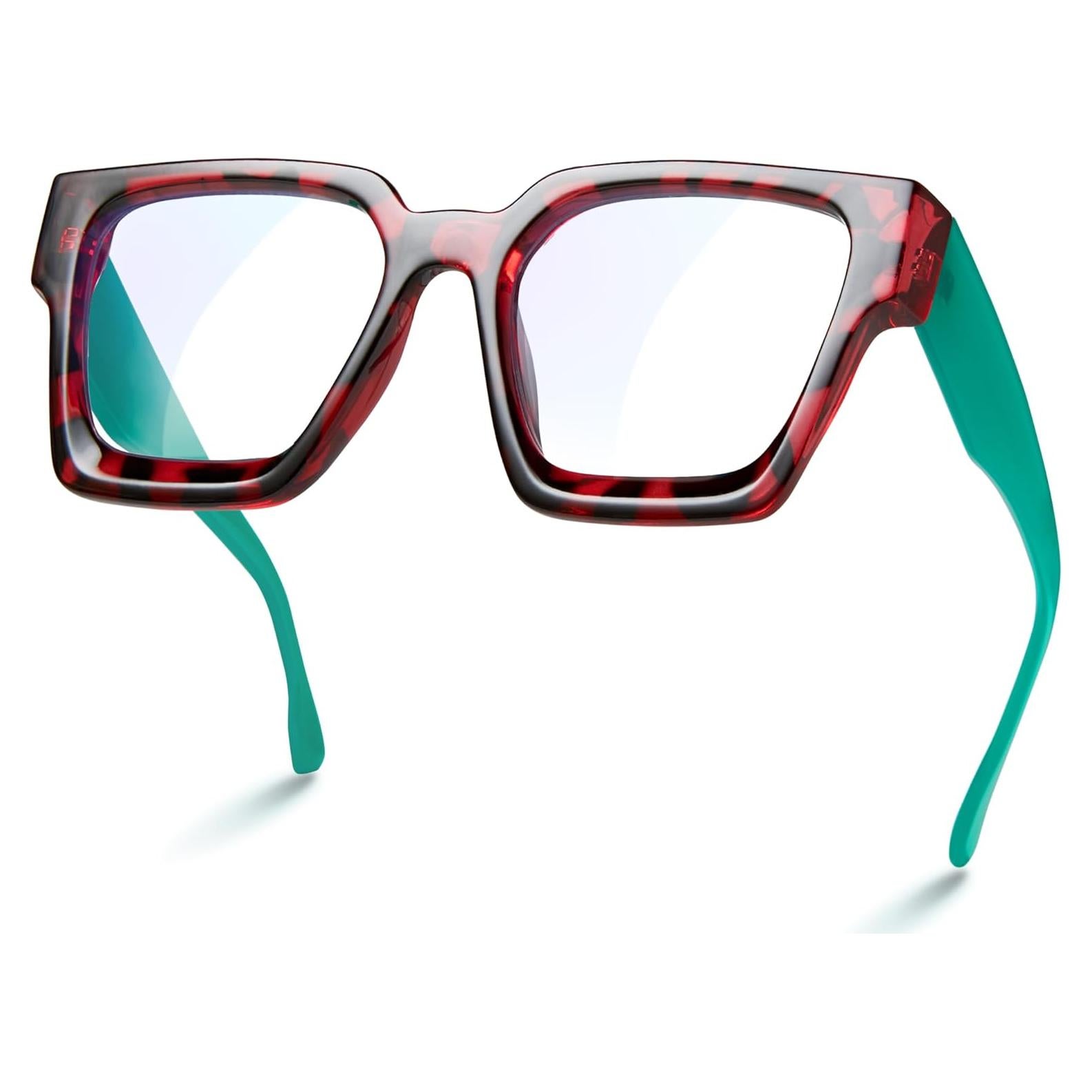 Gafas de luz azul oversized para mujer - Carey Rosa - Anti fatiga