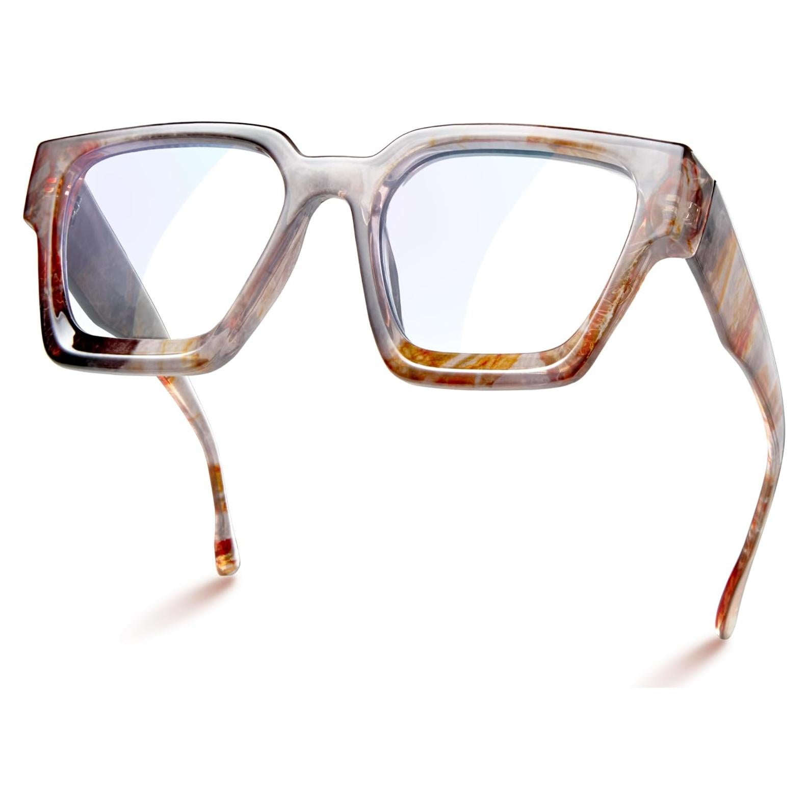 Gafas de luz azul oversized Livho para mujer - Marco chic