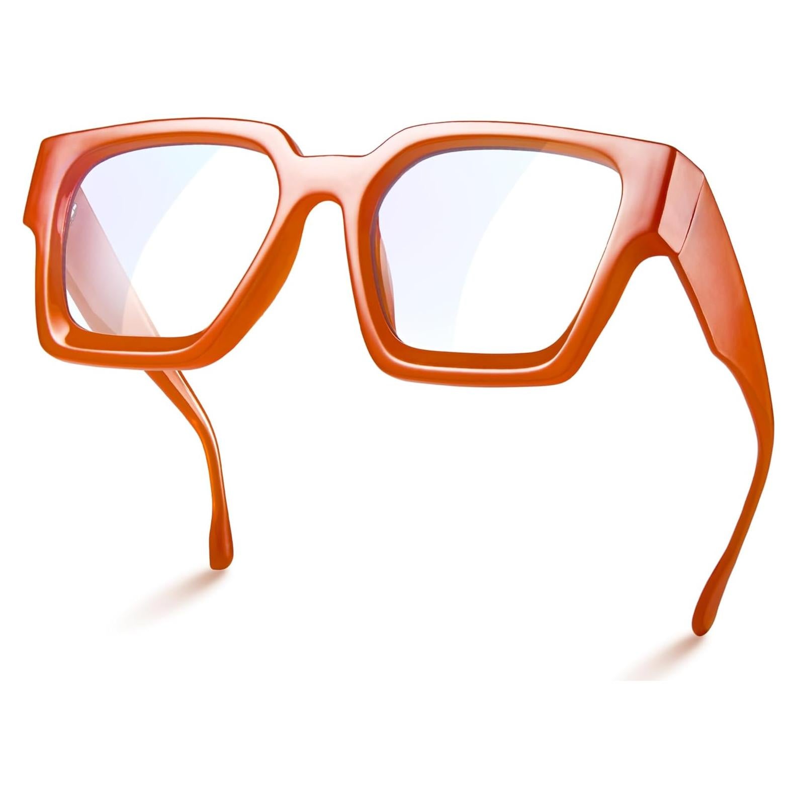 Gafas de luz azul oversized para mujer - Marco preppy chic