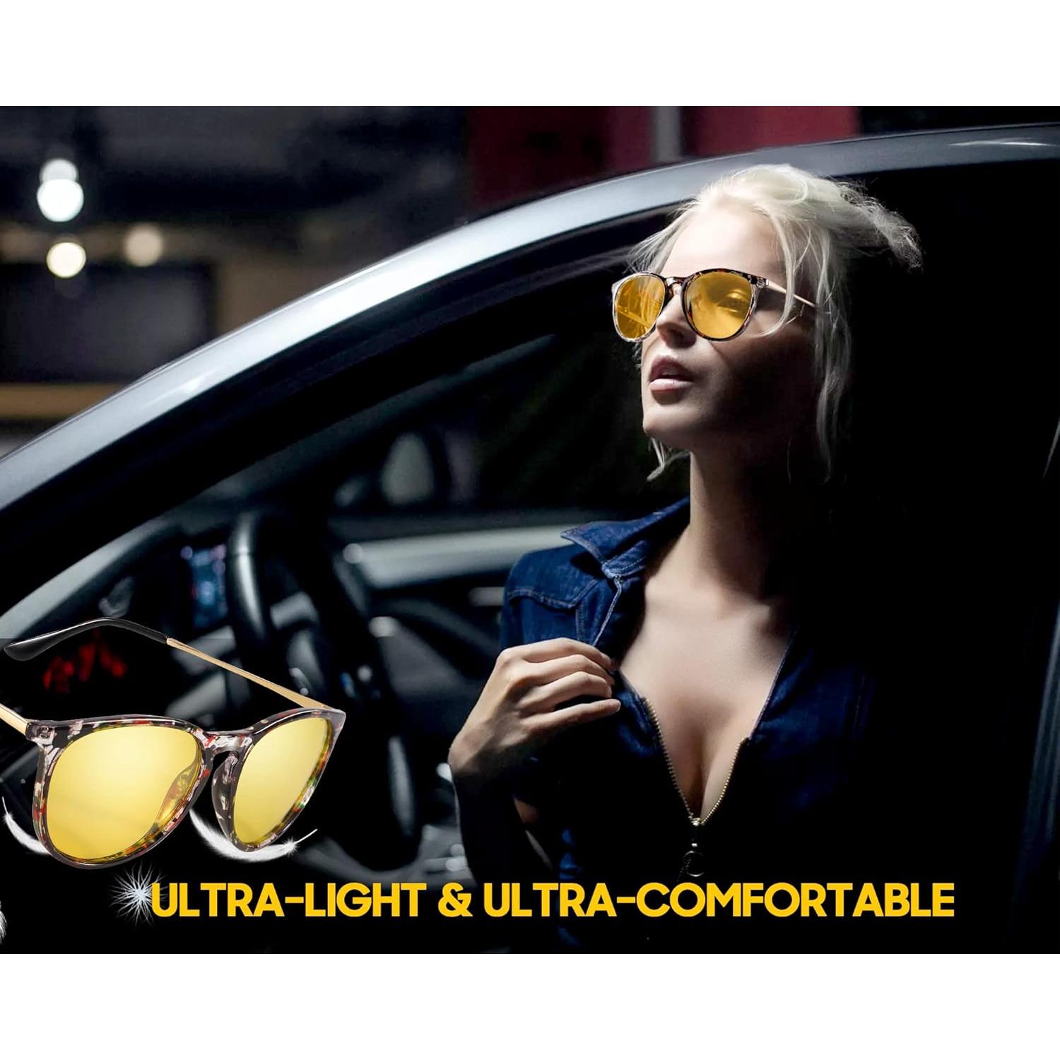 Gafas de Visión Nocturna TJUTR Amarillas Polarizadas UV