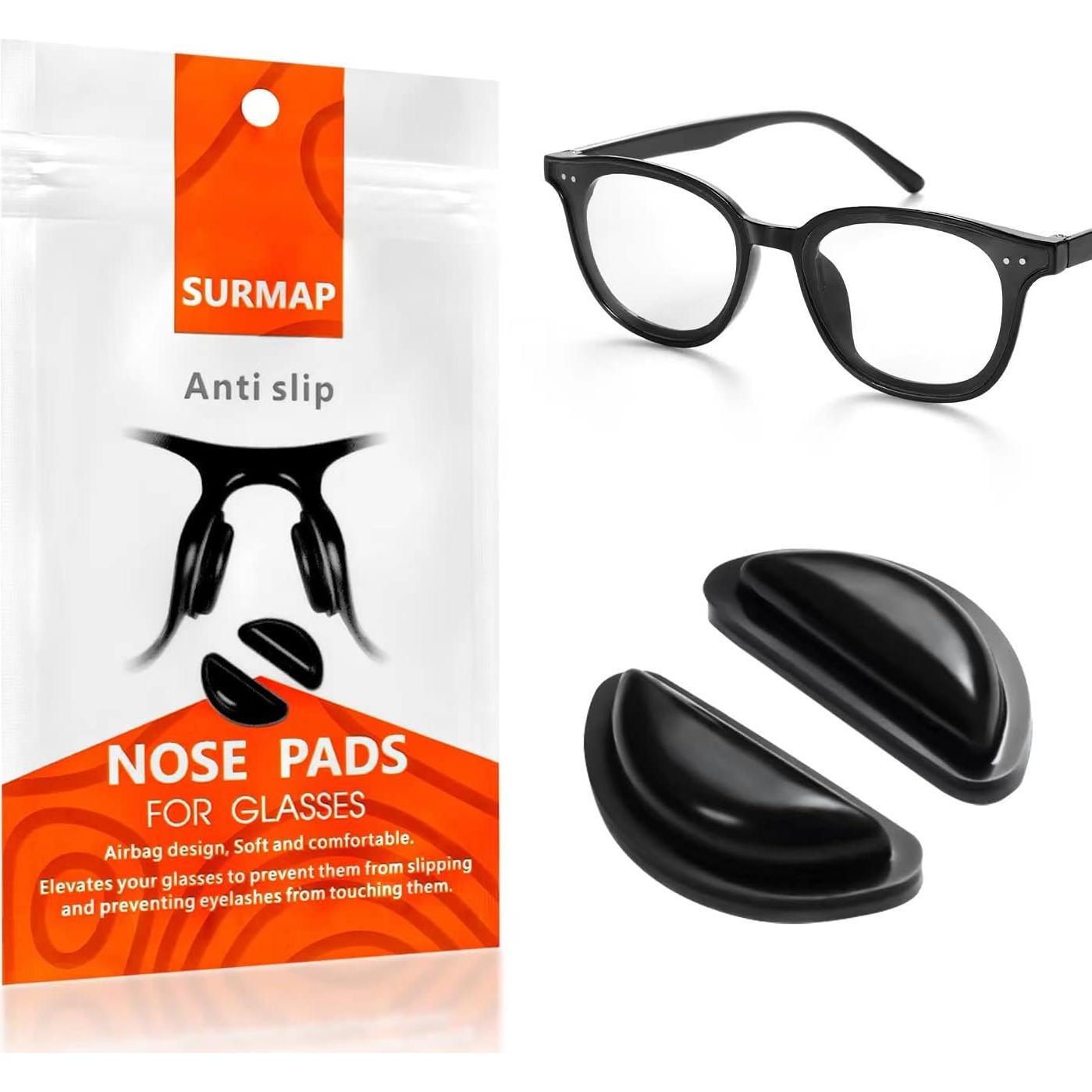 Almohadillas para Gafas SURMAP 10 Pares Silicona Negra