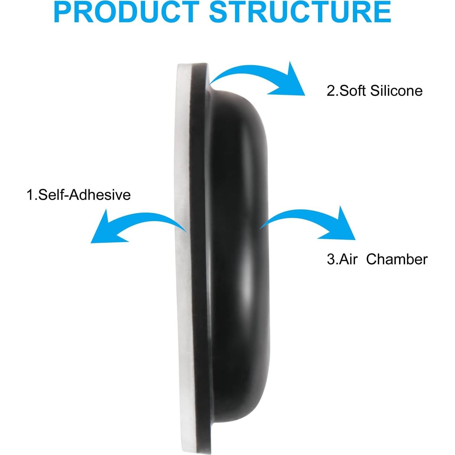 Almohadillas para Gafas SURMAP 10 Pares Silicona Negra