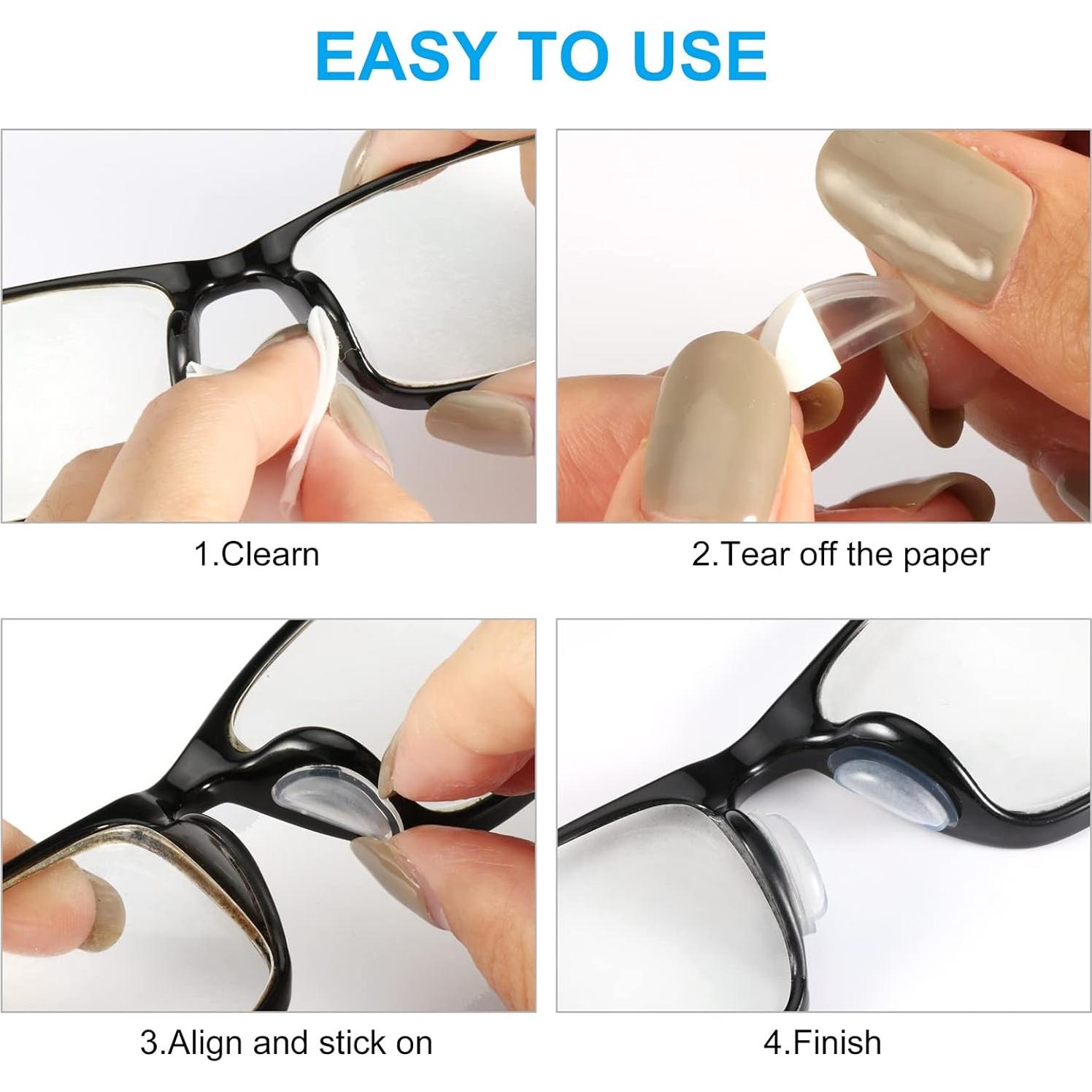 Almohadillas para Gafas SURMAP 10 Pares Silicona Negra