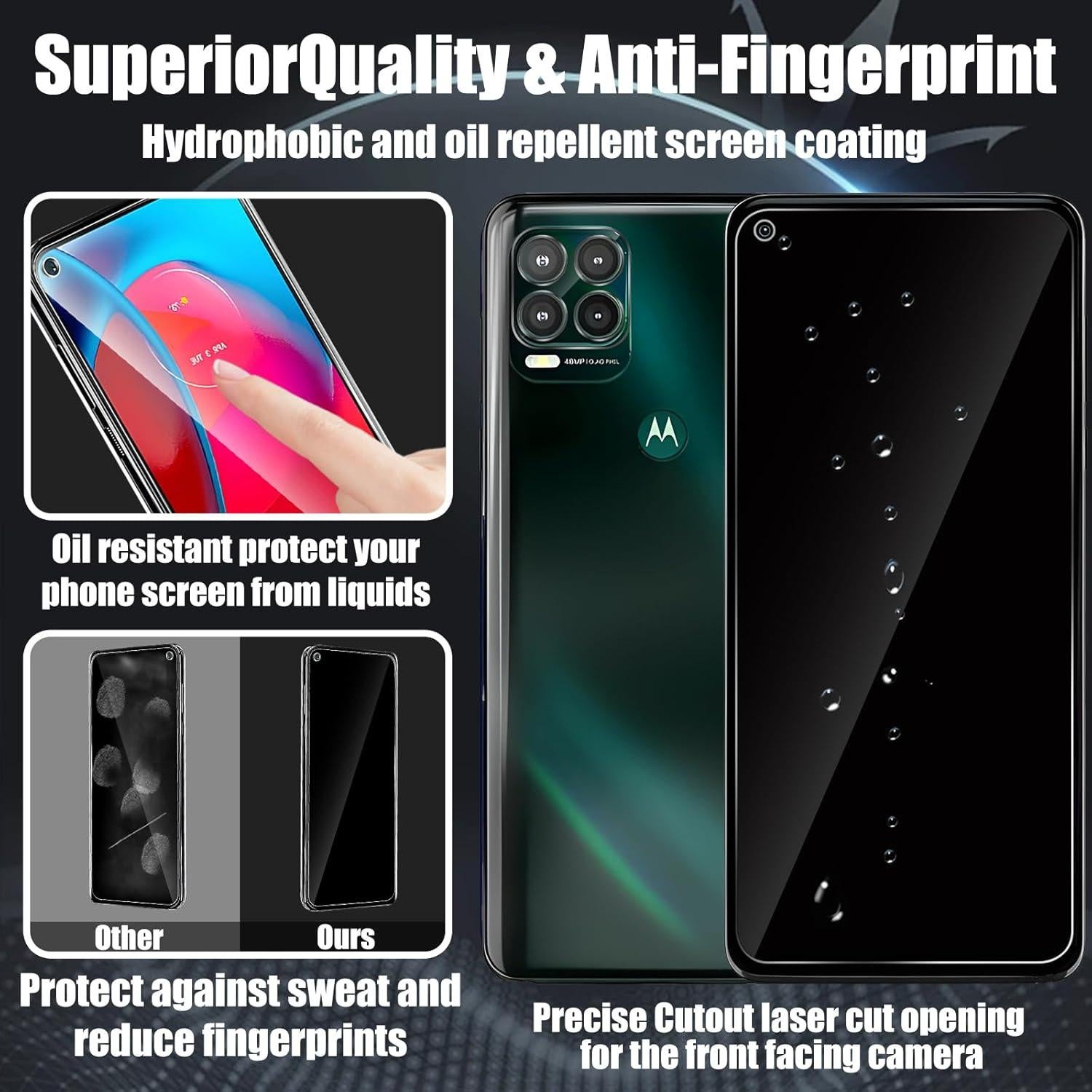 Protector de Pantalla TQLGY para Moto G Stylus 5G 2021 - 3 Pzas