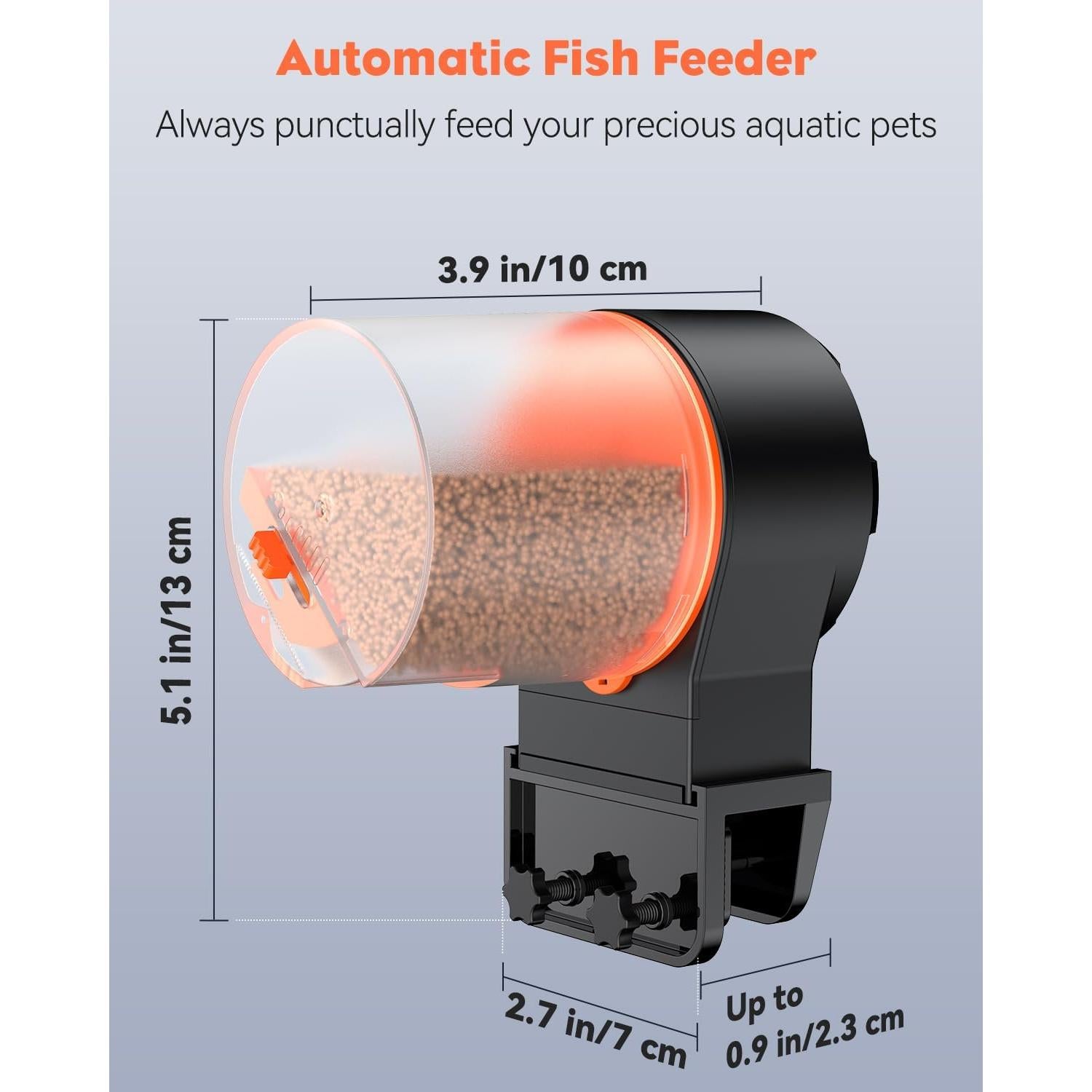 Alimentador Automático de Peces Pawfly 100/200 ml con Temporizador