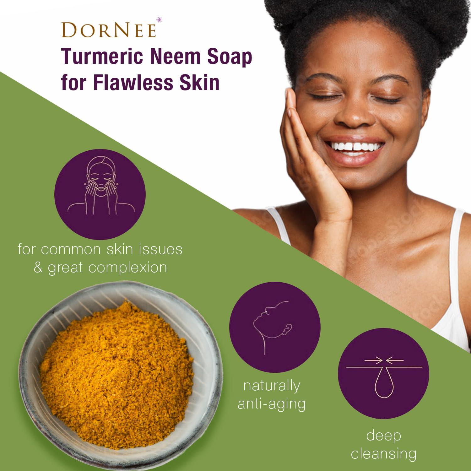 Jabón Natural DorNee Cúrcuma Neem 164g para Piel Sensible