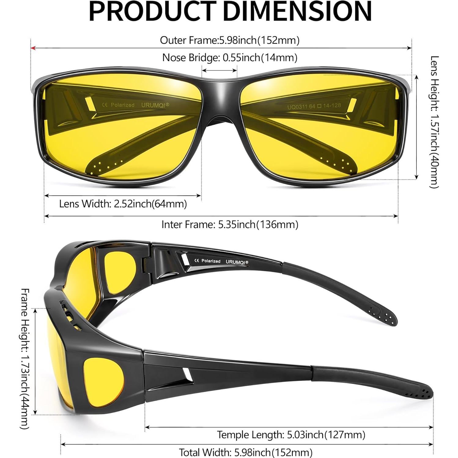Gafas de Visión Nocturna URUMQI Polarizadas para Conducir