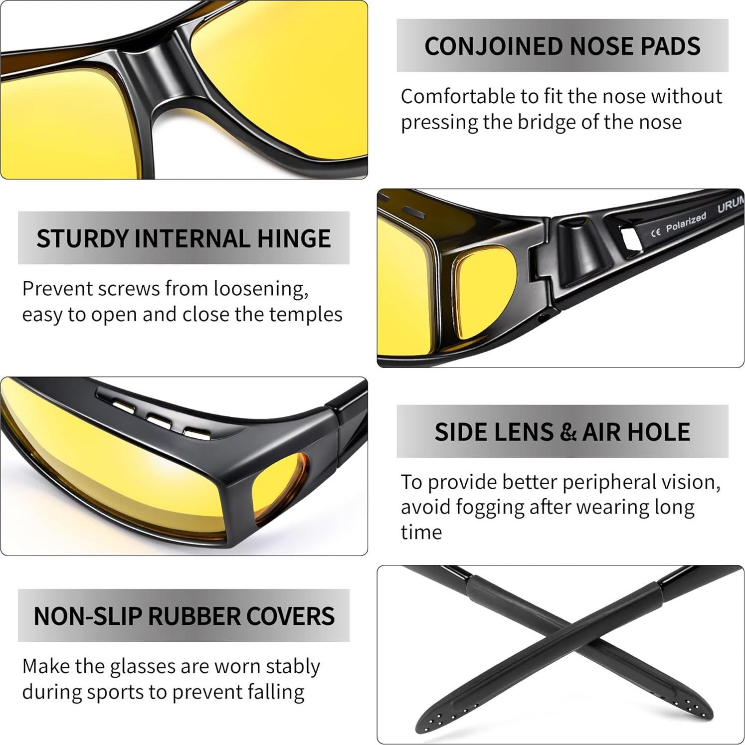 Gafas de Visión Nocturna URUMQI Polarizadas para Conducir