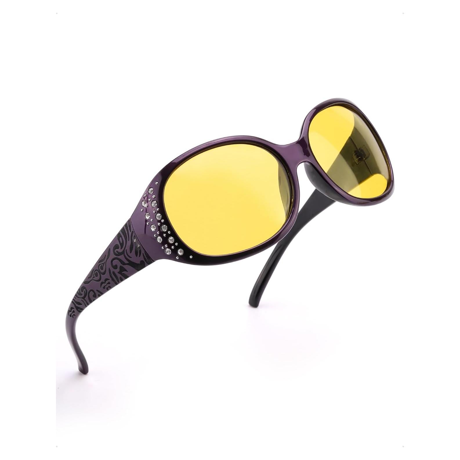 Gafas de Visión Nocturna SODQW Amarillas Polarizadas Mujer