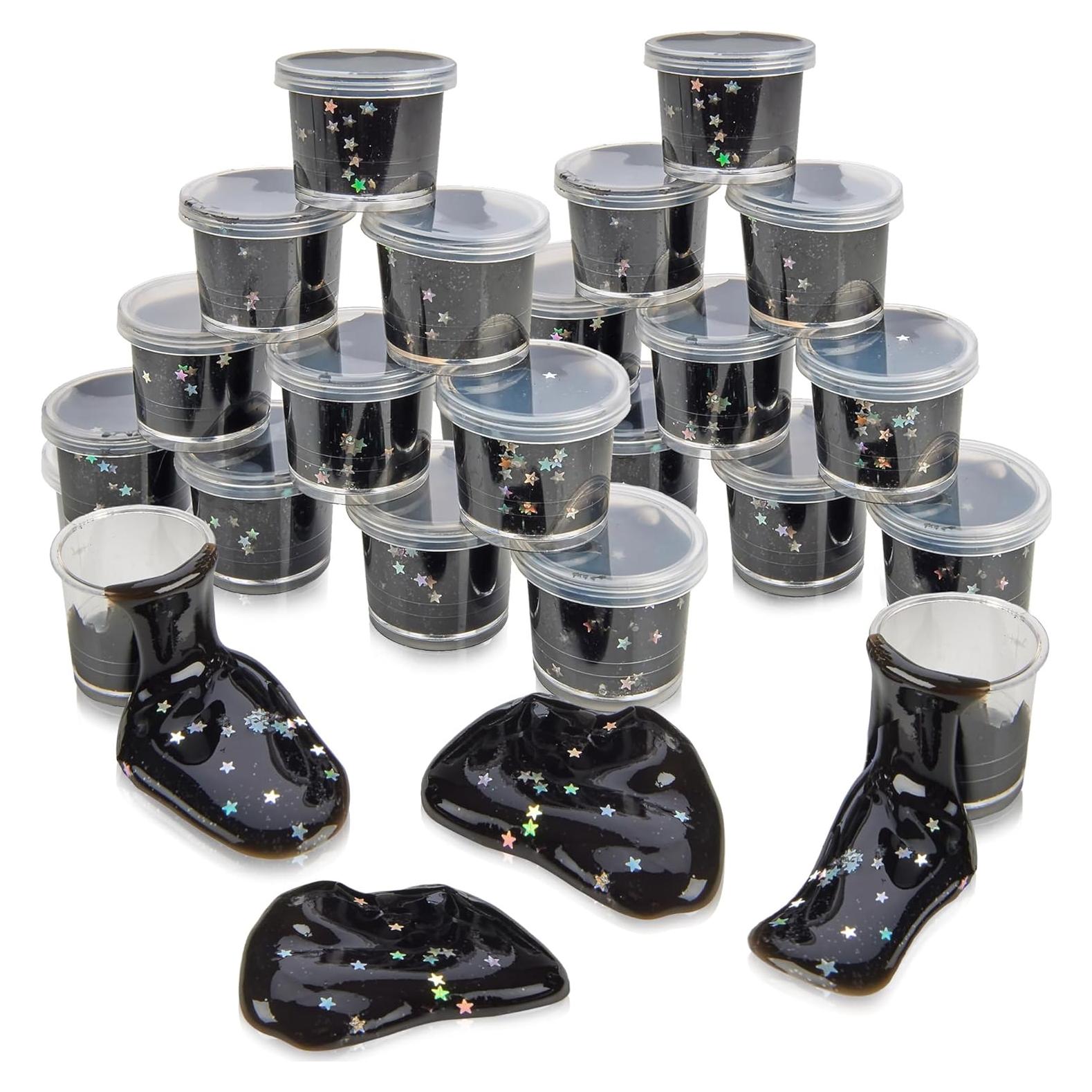 Slime Nebulosa Negra Playbees - Paquete de 24 Piezas - No Pegajoso