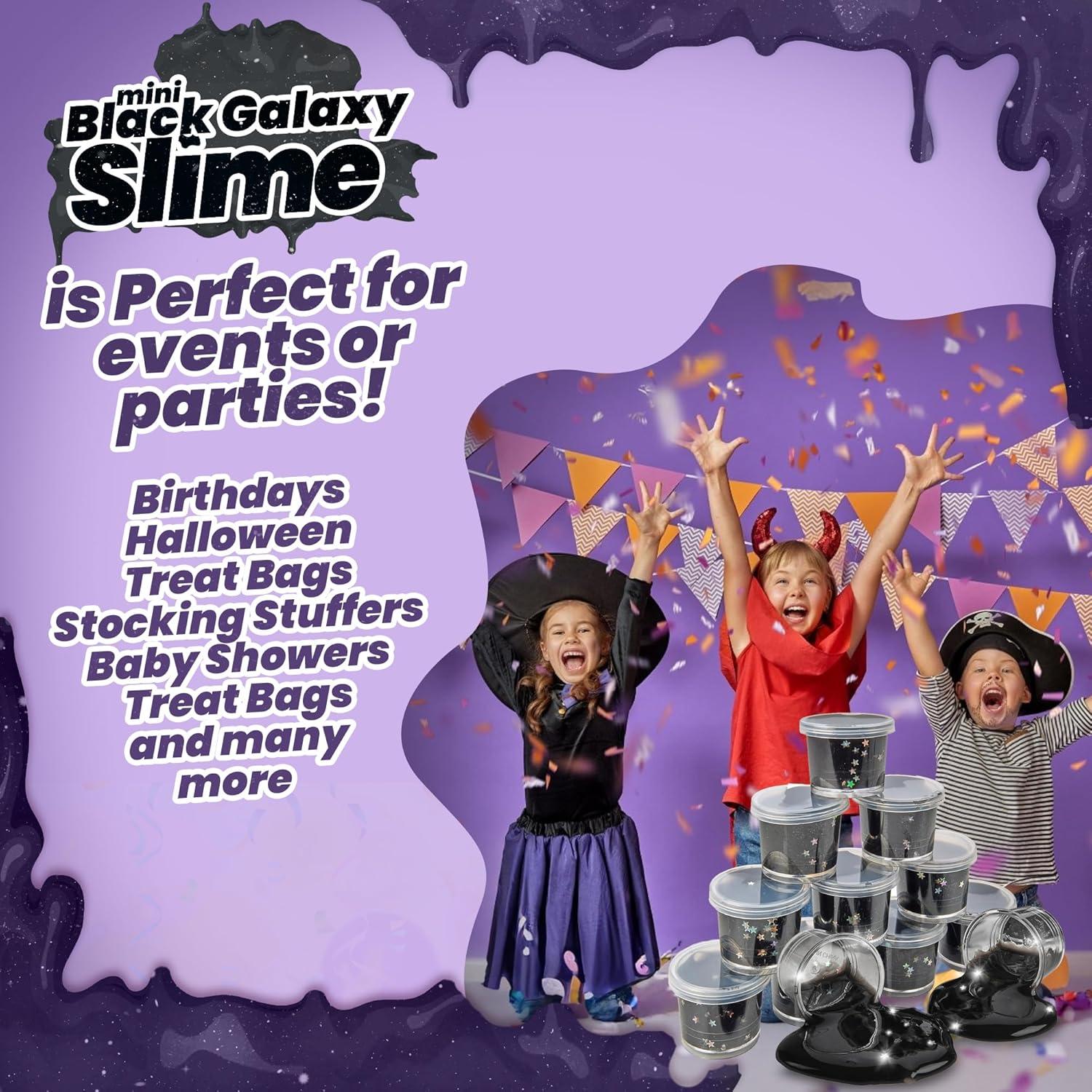 Slime Nebulosa Negra Playbees - Paquete de 24 Piezas - No Pegajoso