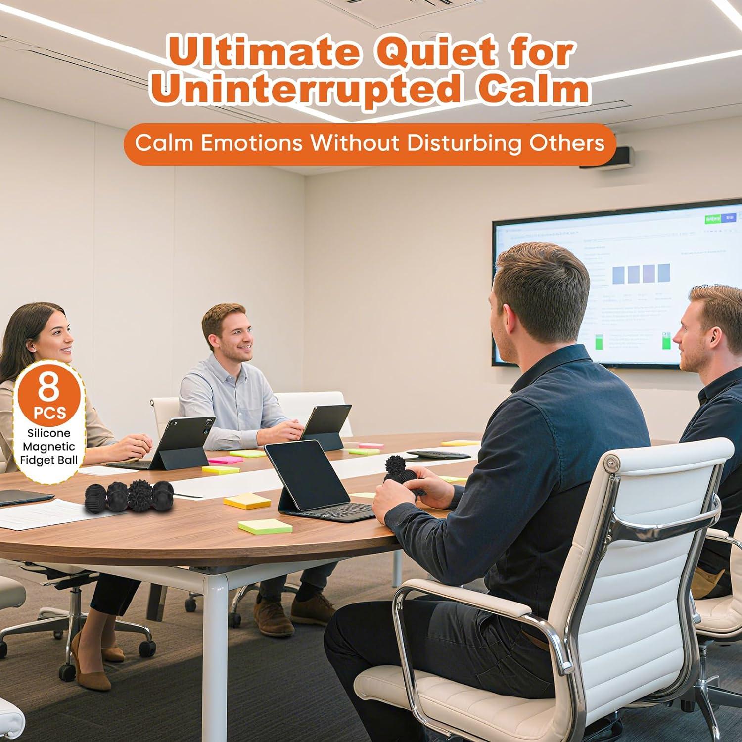 4 Bolas Antiestrés Magnéticas LACEVINE Silicona Negra 181g