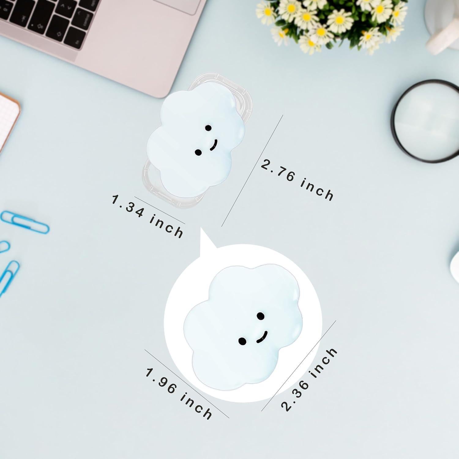 Soporte para teléfono colapsable Rwotlls nube 2D azul