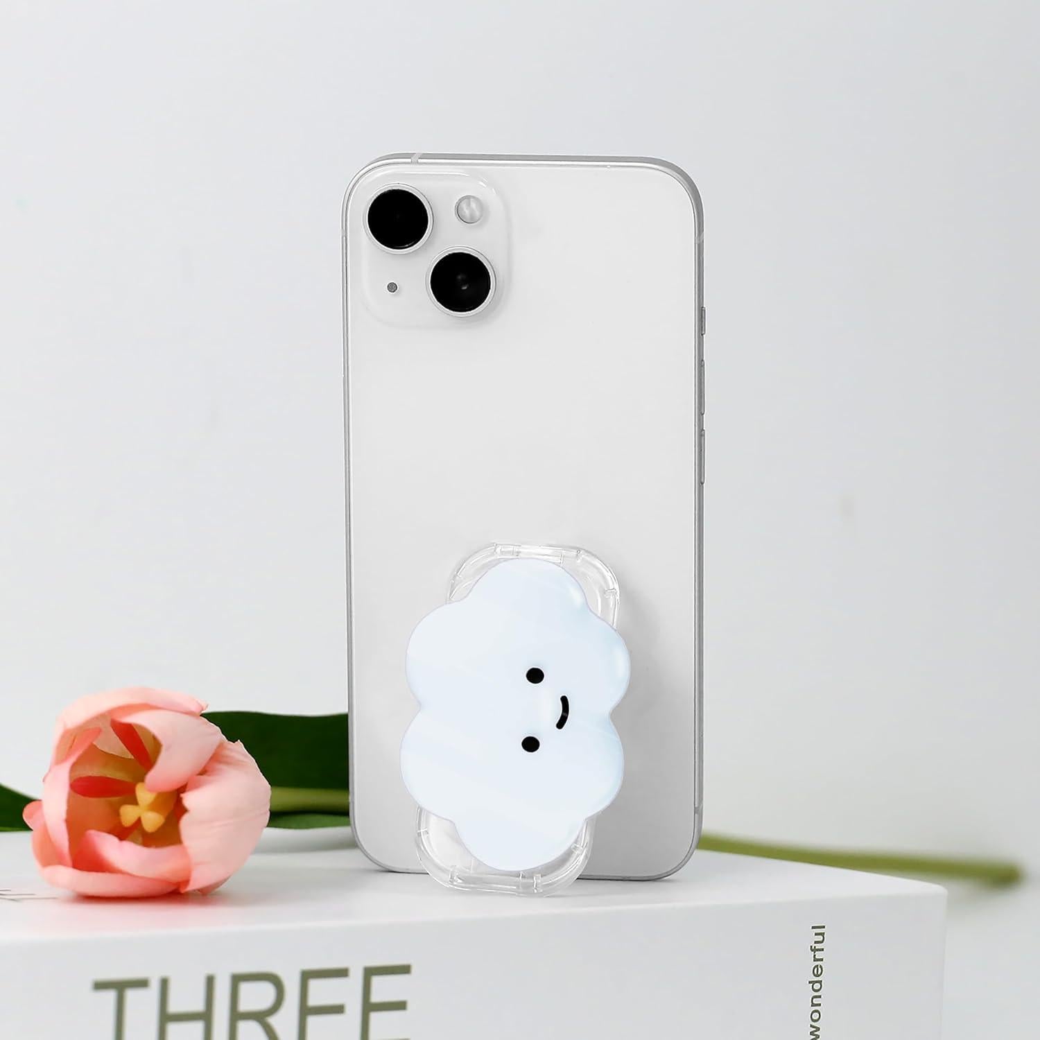 Soporte para teléfono colapsable Rwotlls nube 2D azul