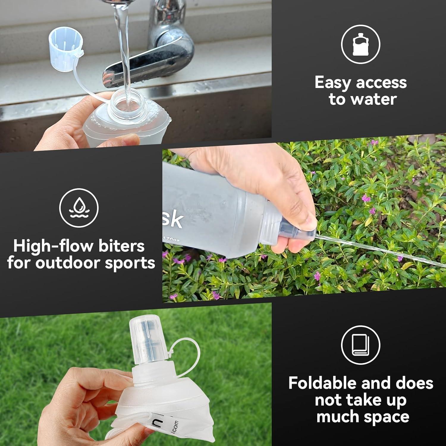 Botella de Agua Suave Colapsable SHELEMB 150ml Blanca