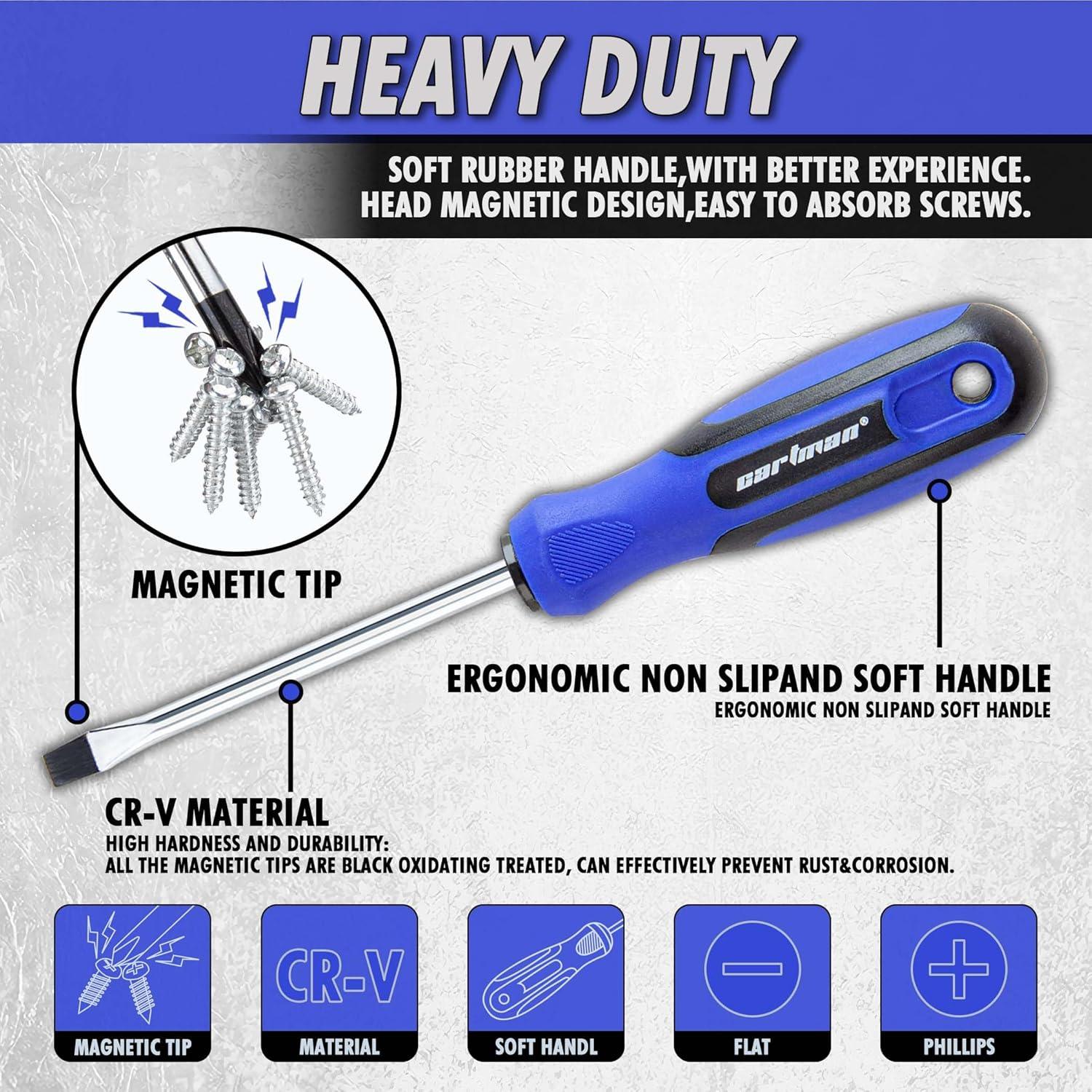 Juego de Destornilladores CARTMAN 59 Piezas Magnéticos