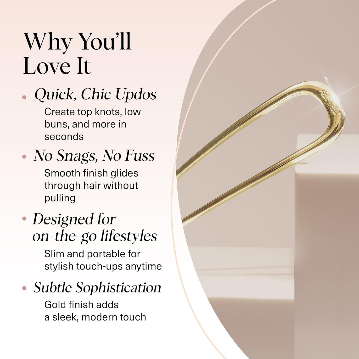 Horquilla Francesa Kitsch Dorada - Sujeción Segura y Elegante