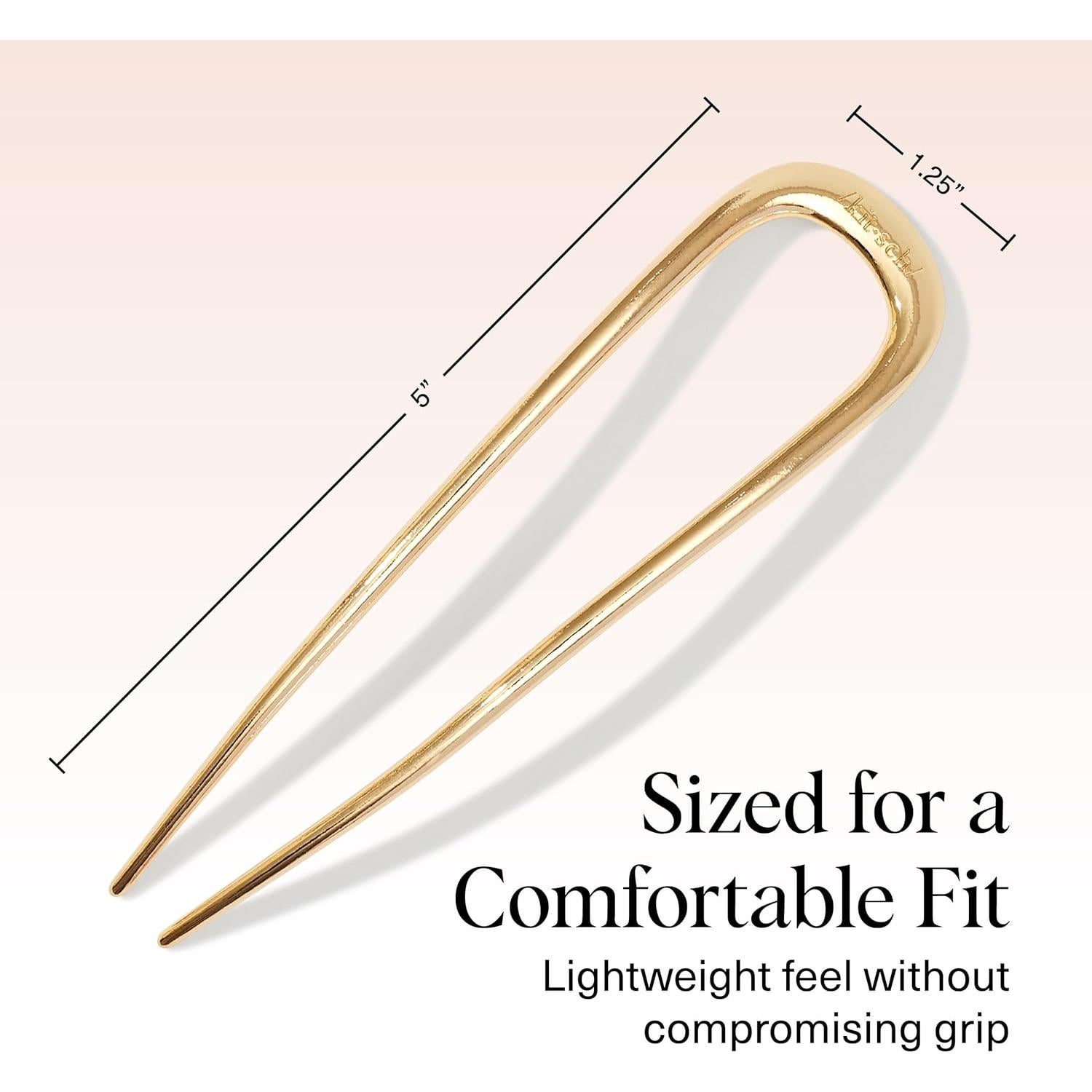 Horquilla Francesa Kitsch Dorada - Sujeción Segura y Elegante