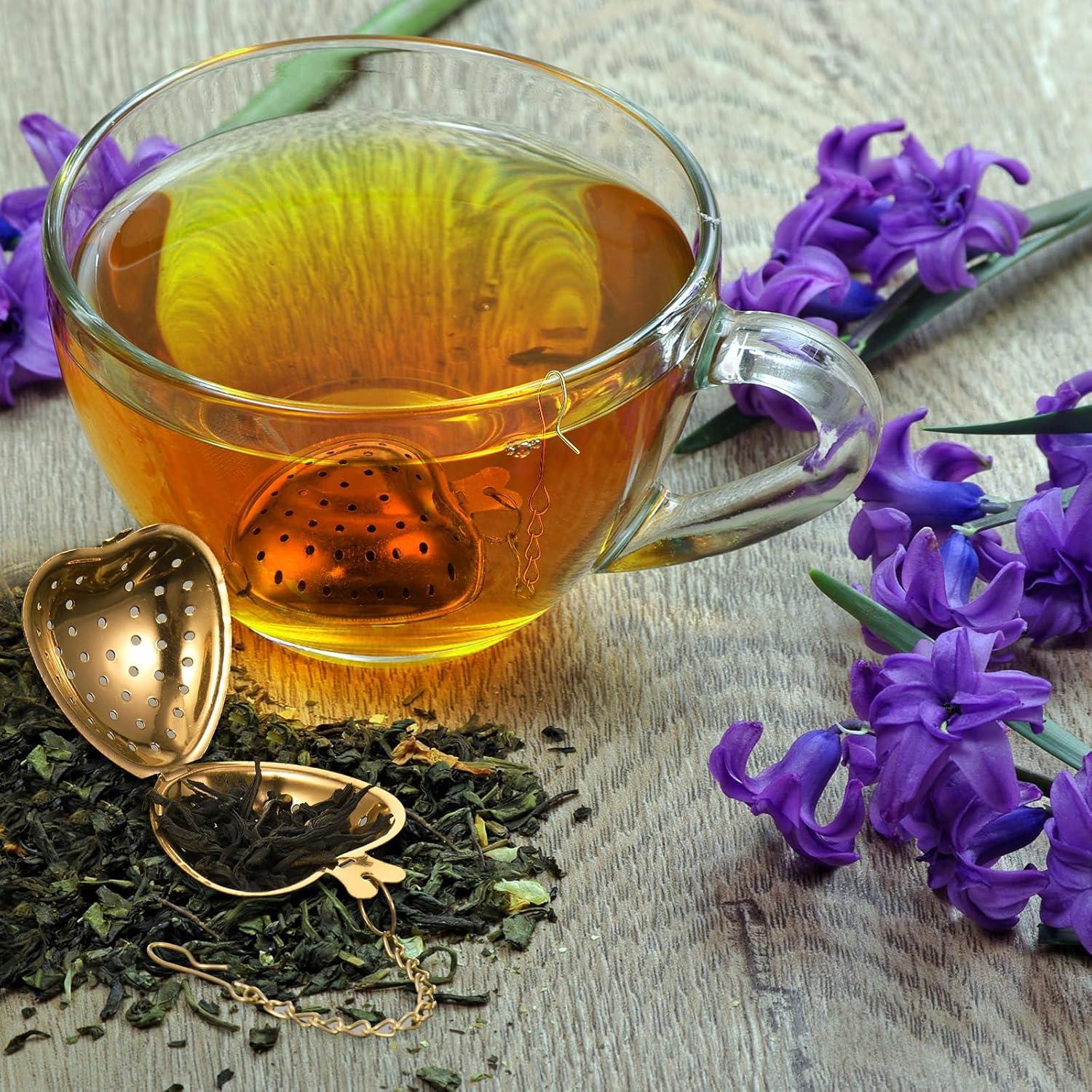 Infusores de Té de Acero Inoxidable Sumind - 100 Pcs Corazón