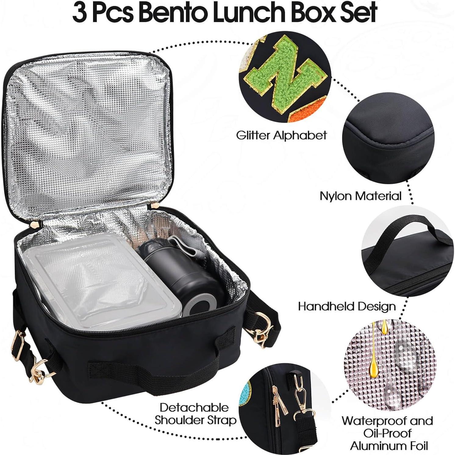 Bolsa de Almuerzo PainZieteg con Caja Bento y Termo 0.3L