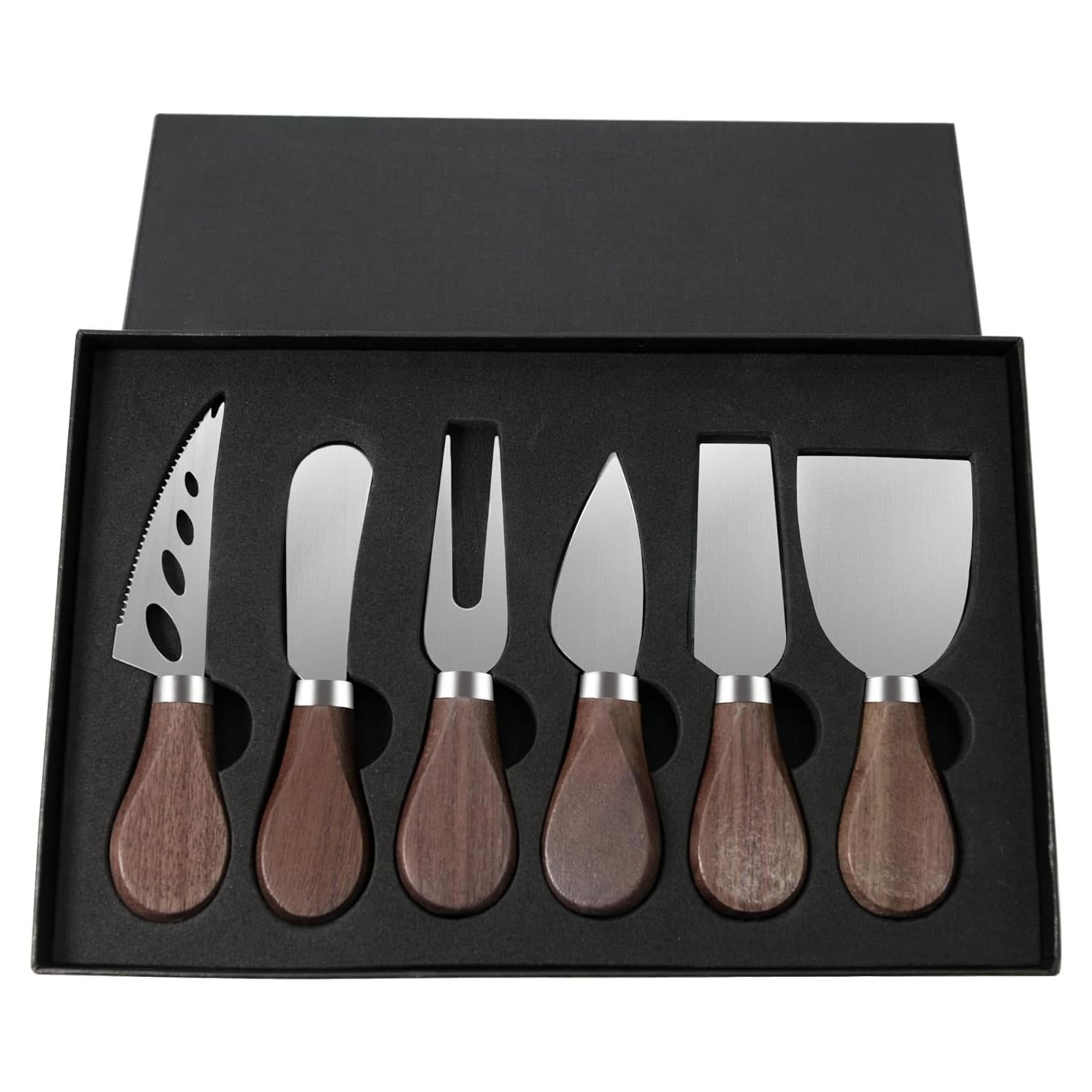 Juego de cuchillos para queso YJNSFT 6 piezas acero inoxidable