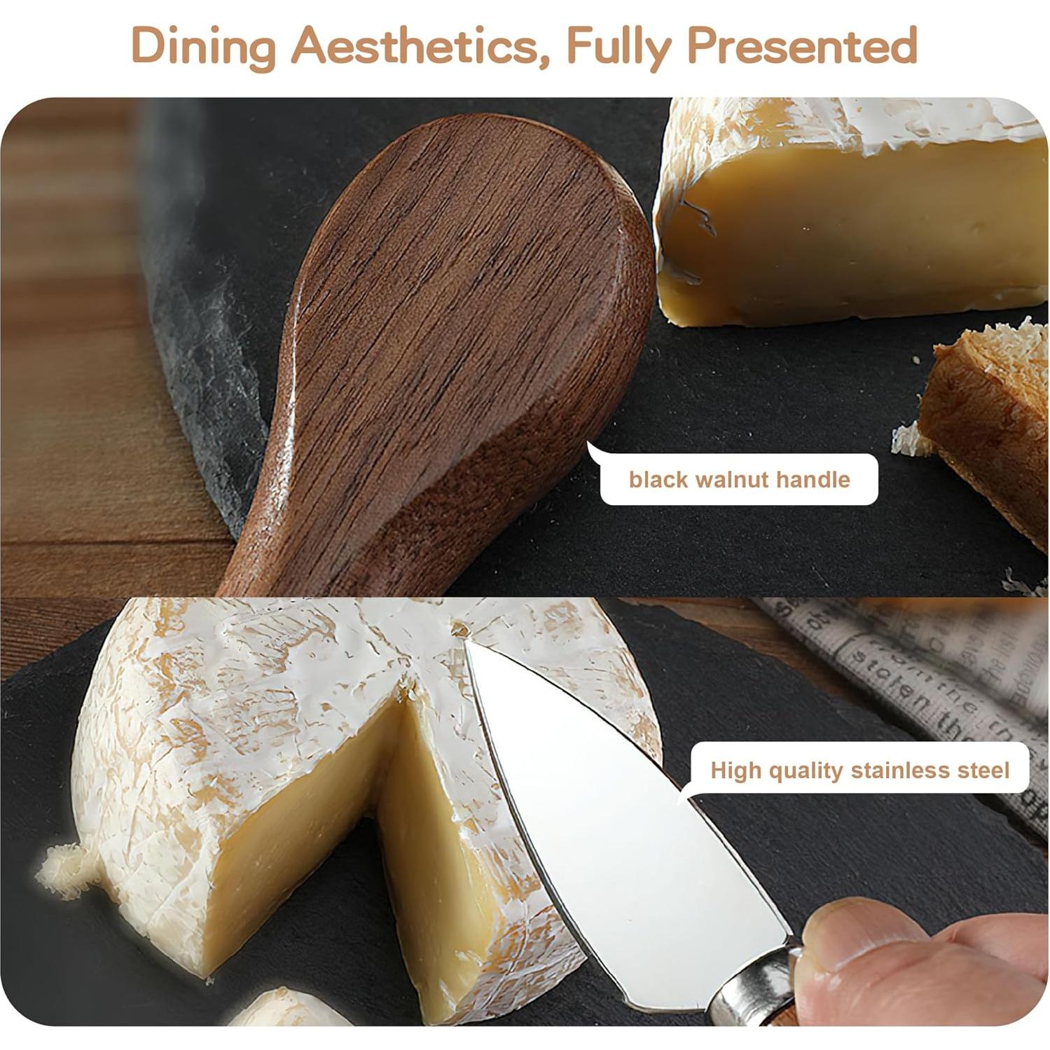 Juego de cuchillos para queso YJNSFT 6 piezas acero inoxidable