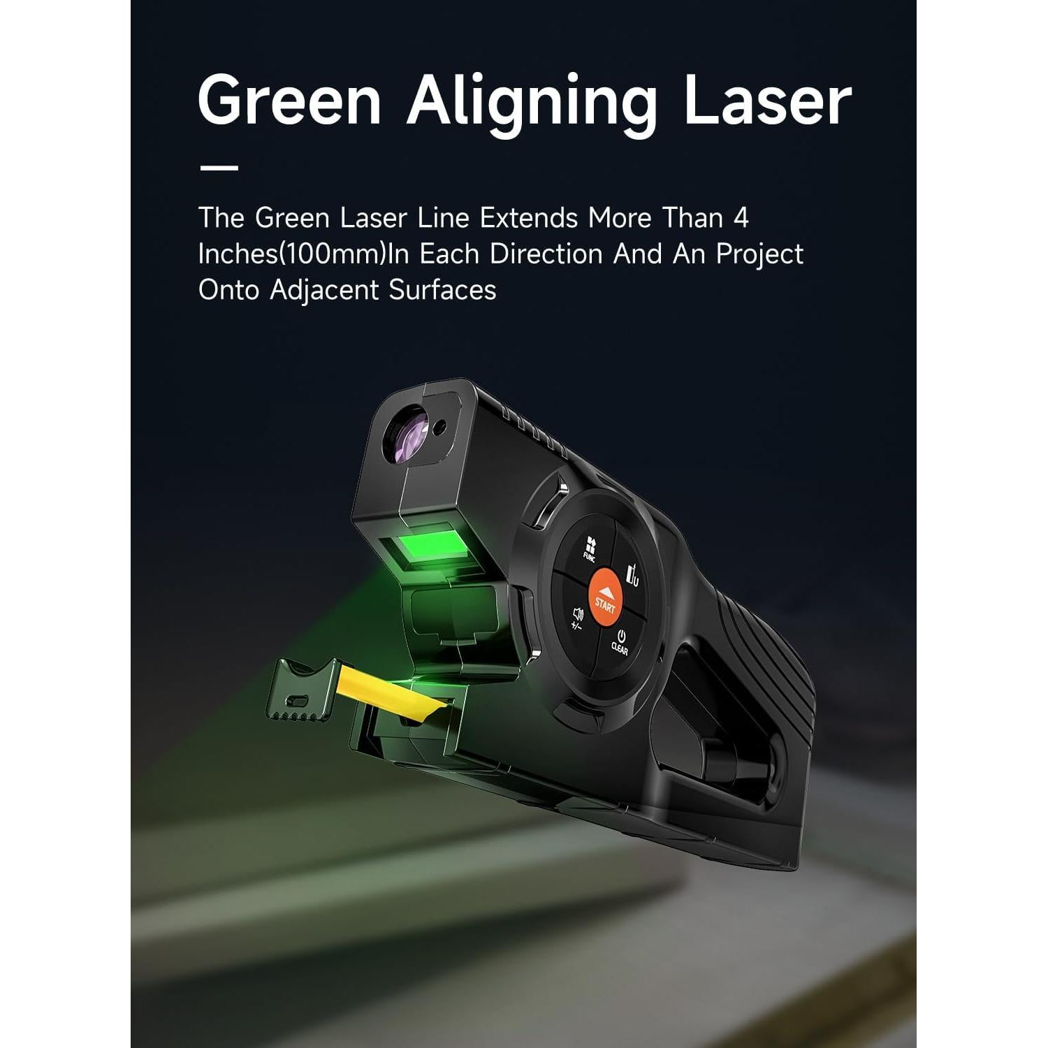 Cinta Métrica Digital Aicevoos 59.74m con Láser Verde