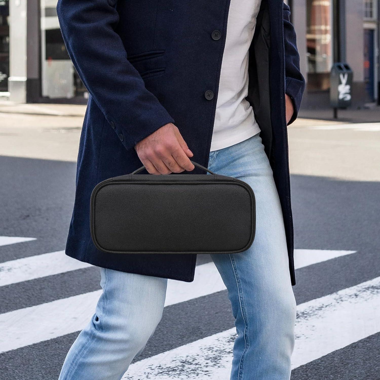 Bolsa Organizadora Electrónica Lacdo Negra - Doble Capa, 25.1x12.7cm