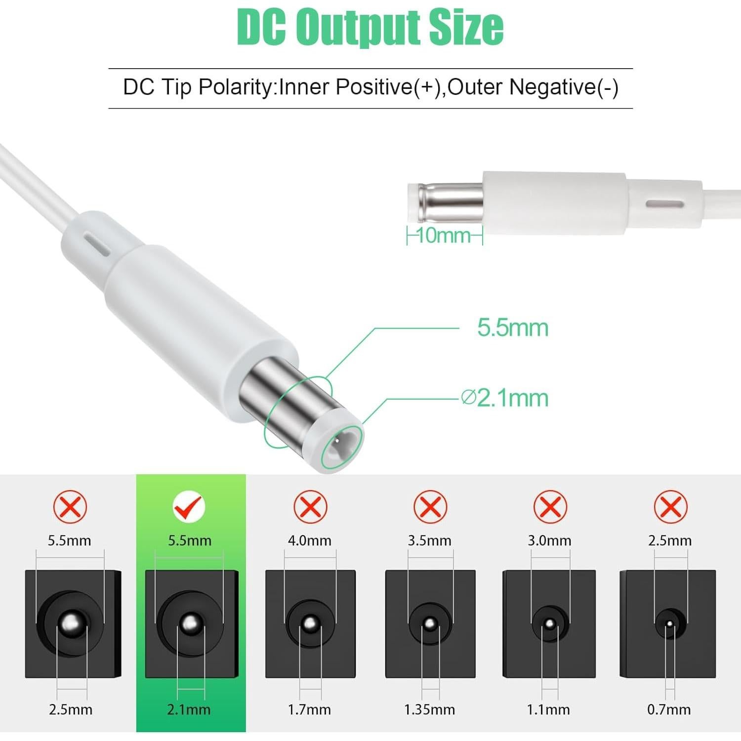 Adaptador de Alimentación Wefomey 12V 2A 24W CA-CC UL