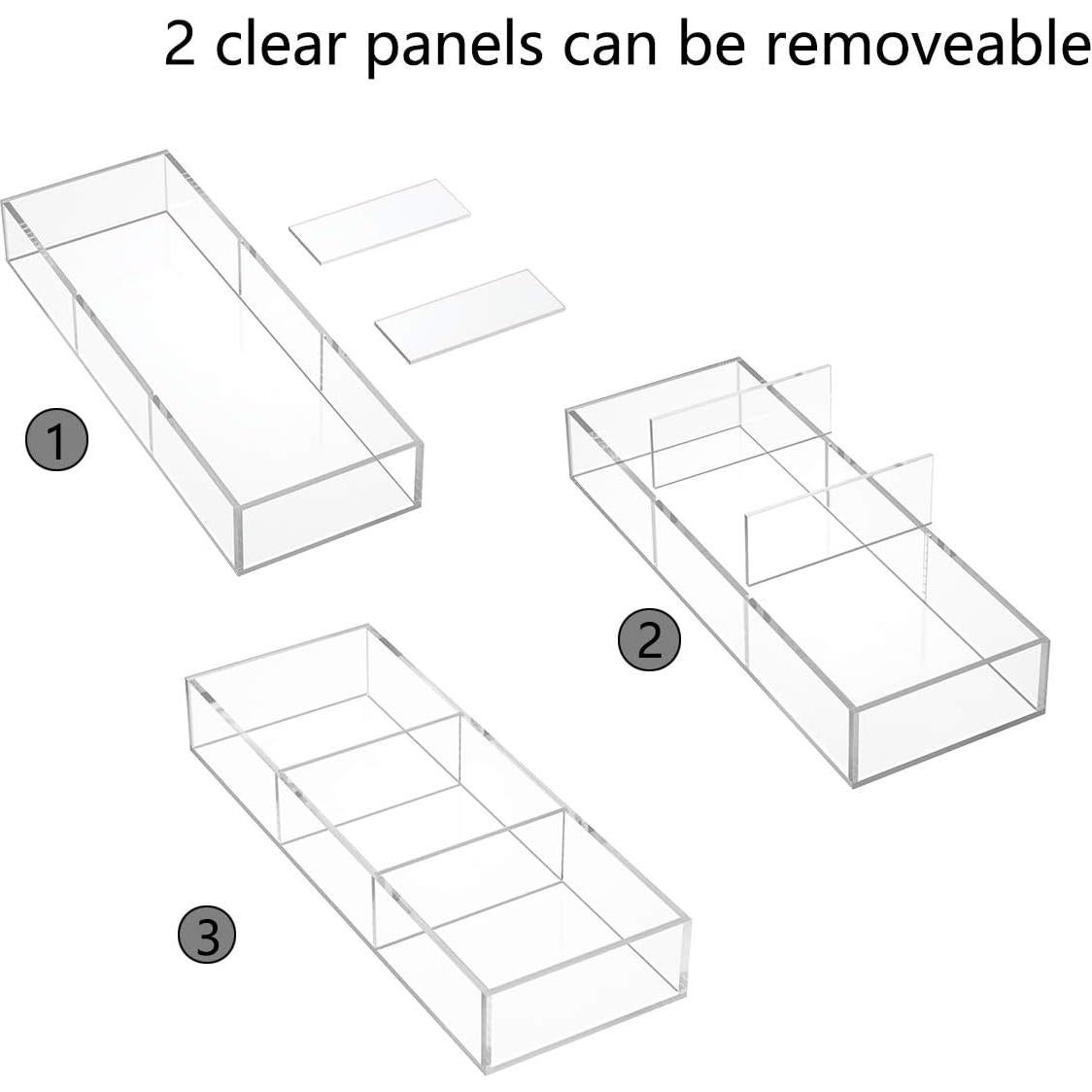 Bandeja Organizadora de Cajones HIIMIEI Acrílico Transparente 30x11 cm