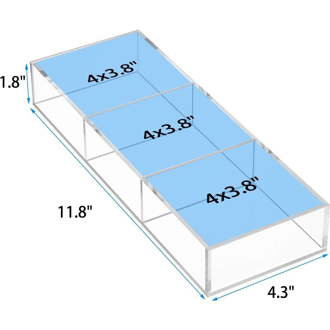 Bandeja Organizadora de Cajones HIIMIEI Acrílico Transparente 30x11 cm