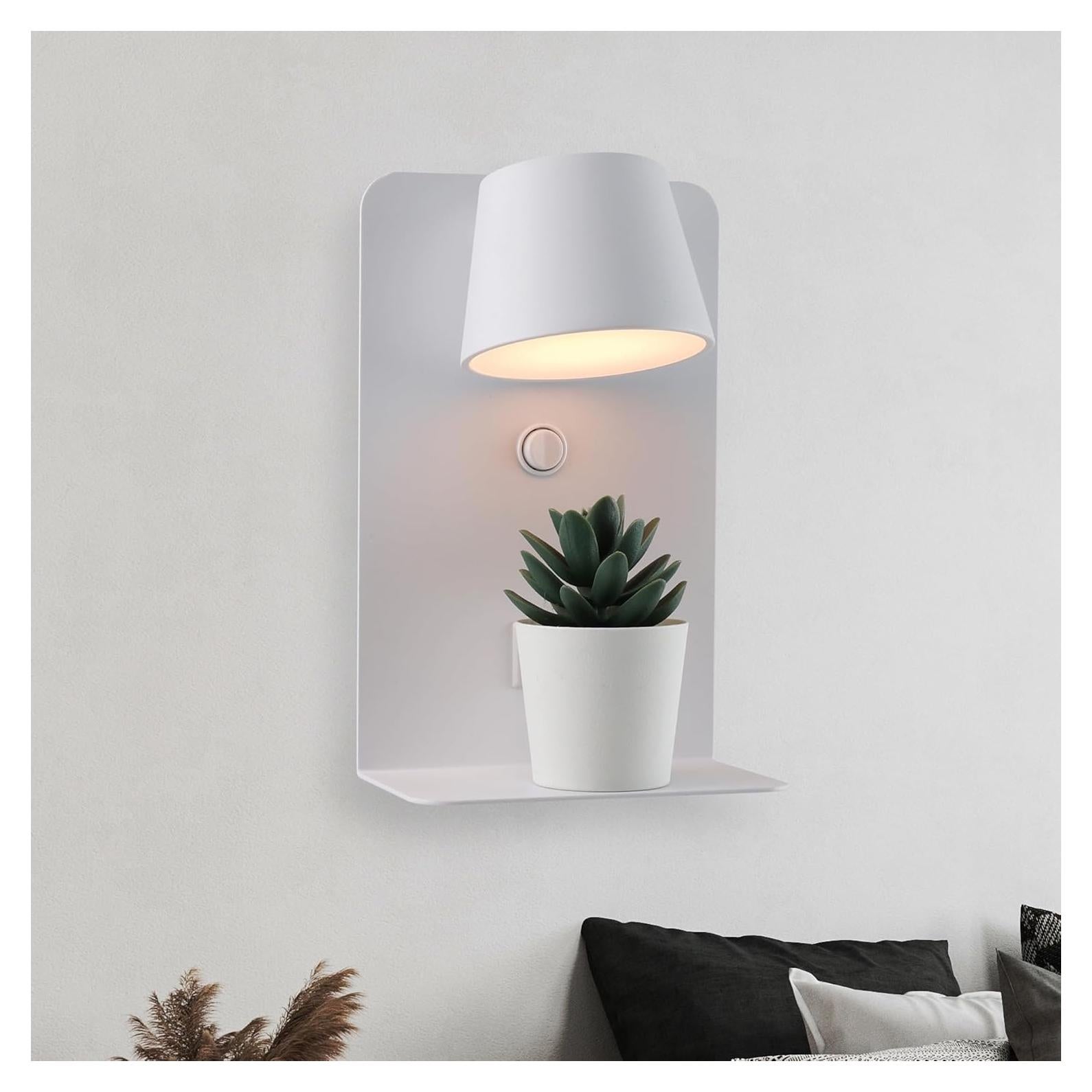 Aplique de pared LED DECOLUX 6W regulable con USB blanco