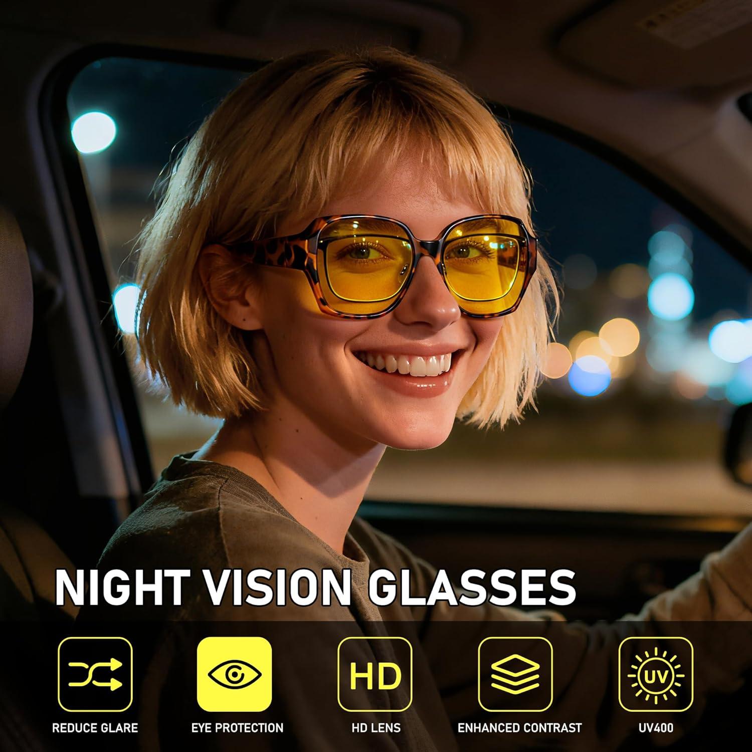 Gafas de Visión Nocturna URUMQI Antirreflejo para Conducir