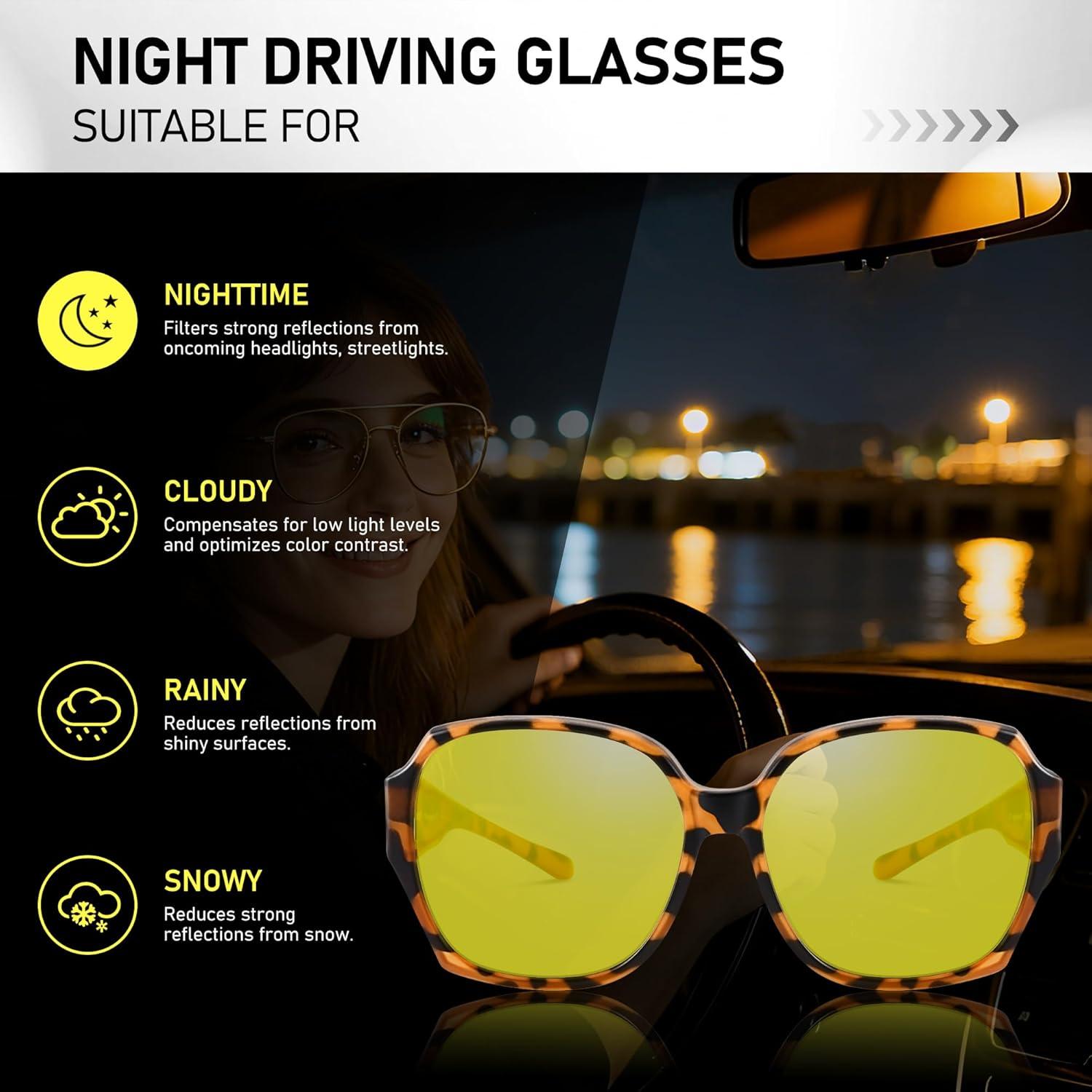 Gafas de Visión Nocturna URUMQI Antirreflejo para Conducir