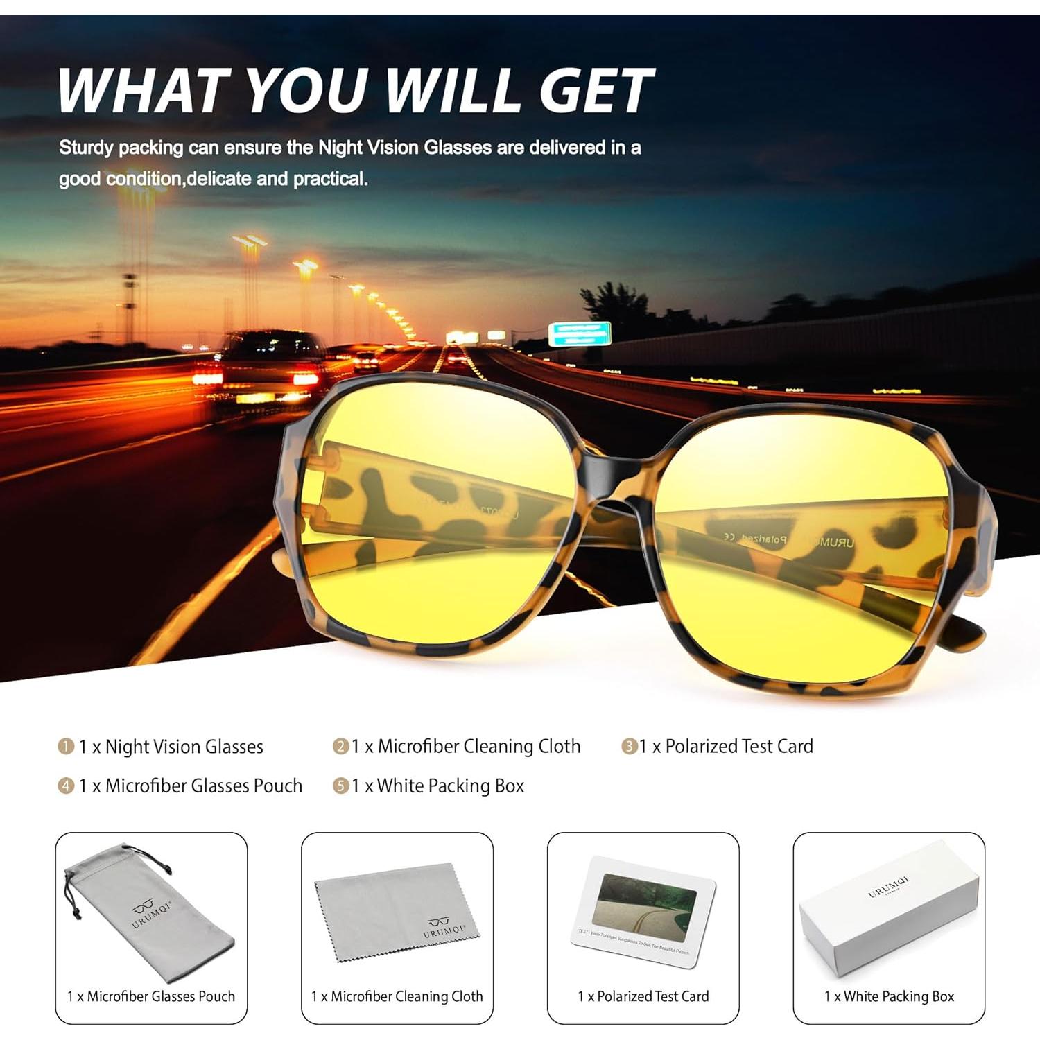 Gafas de Visión Nocturna URUMQI Antirreflejo para Conducir