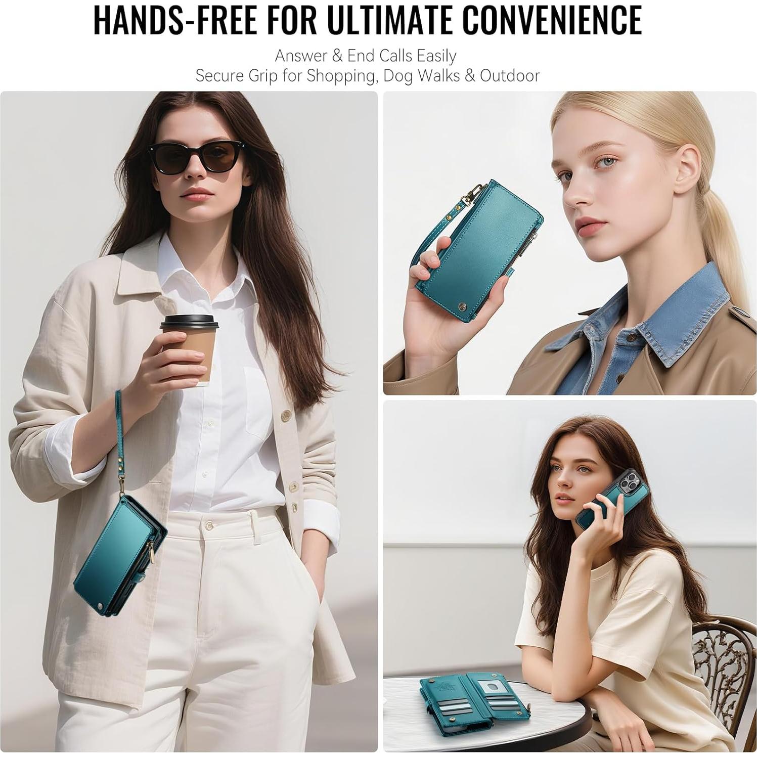 Funda Cartera Magnética Defencase para iPhone 16 Pro Max Verde