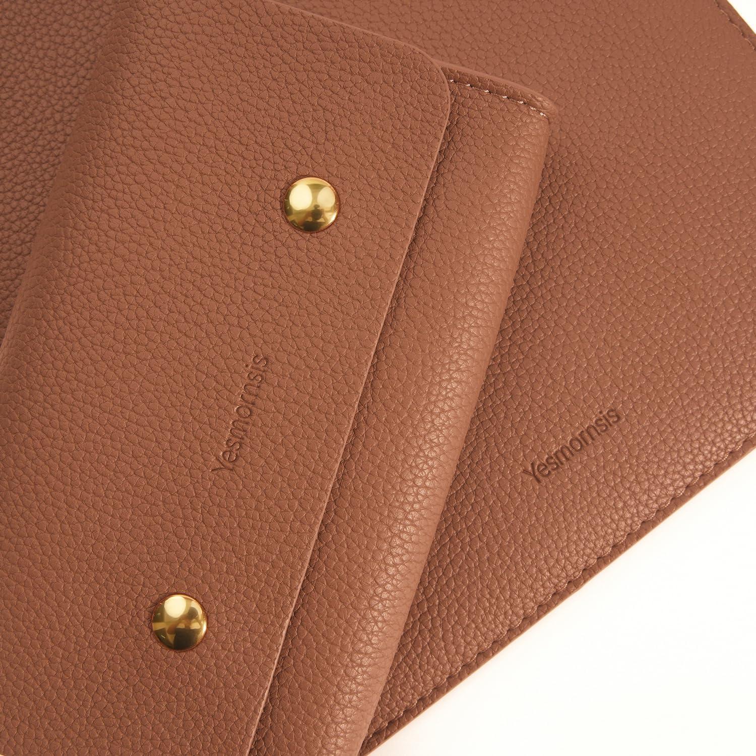 Funda de Laptop Yesmornsis 13" Cuero PU Acolchada Marrón