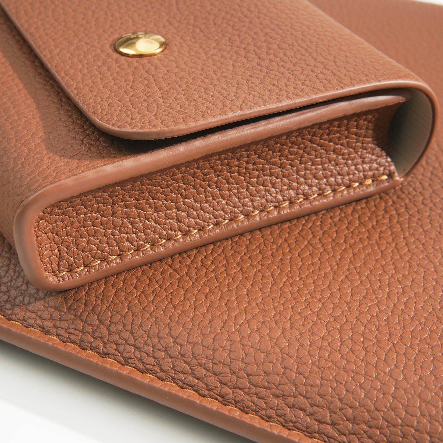 Funda de Laptop Yesmornsis 13" Cuero PU Acolchada Marrón