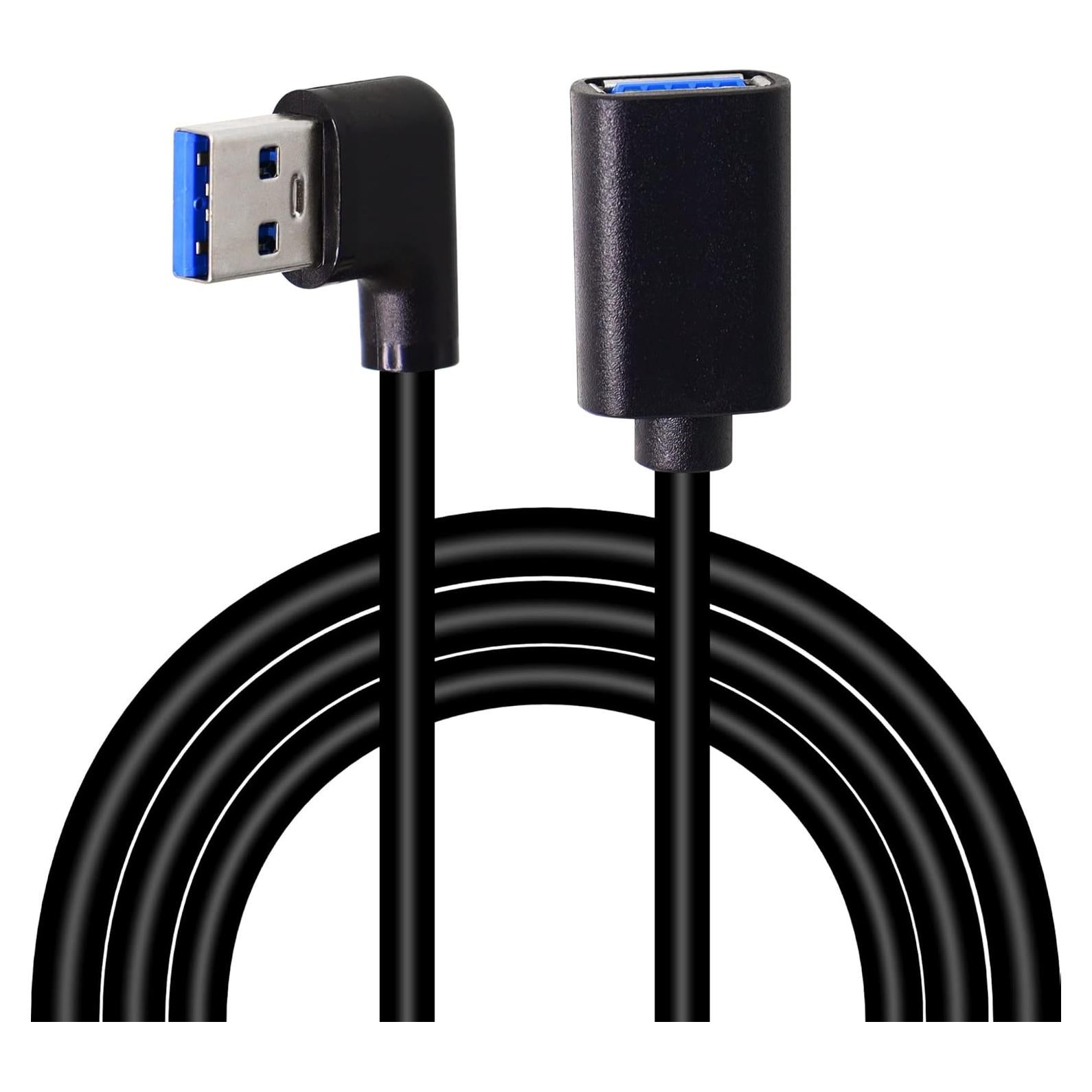 Cable de Extensión USB 3.0 GELRHONR 1M Ángulo Izquierdo Negro