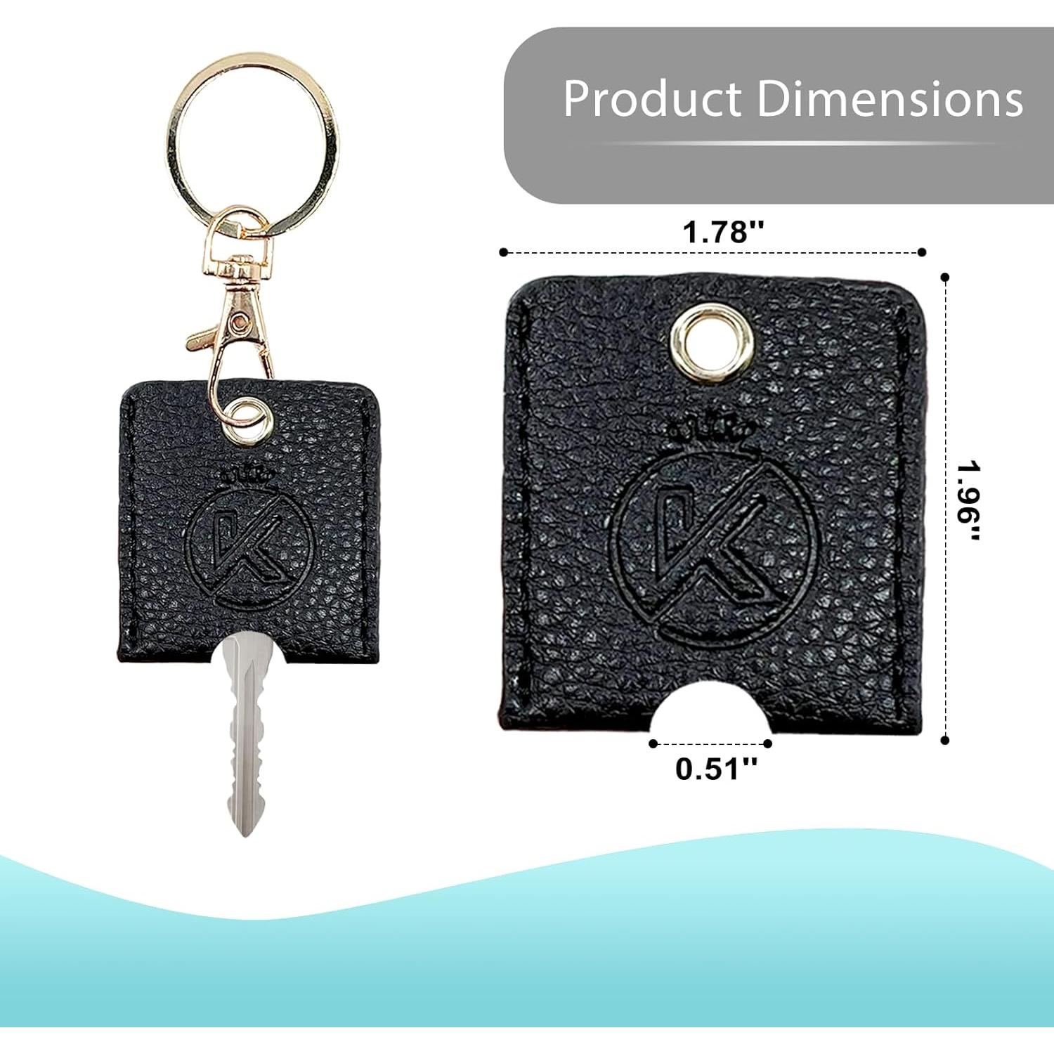 Funda de Llave de Cuero Suave KRSURERICHER 3 Piezas Negra