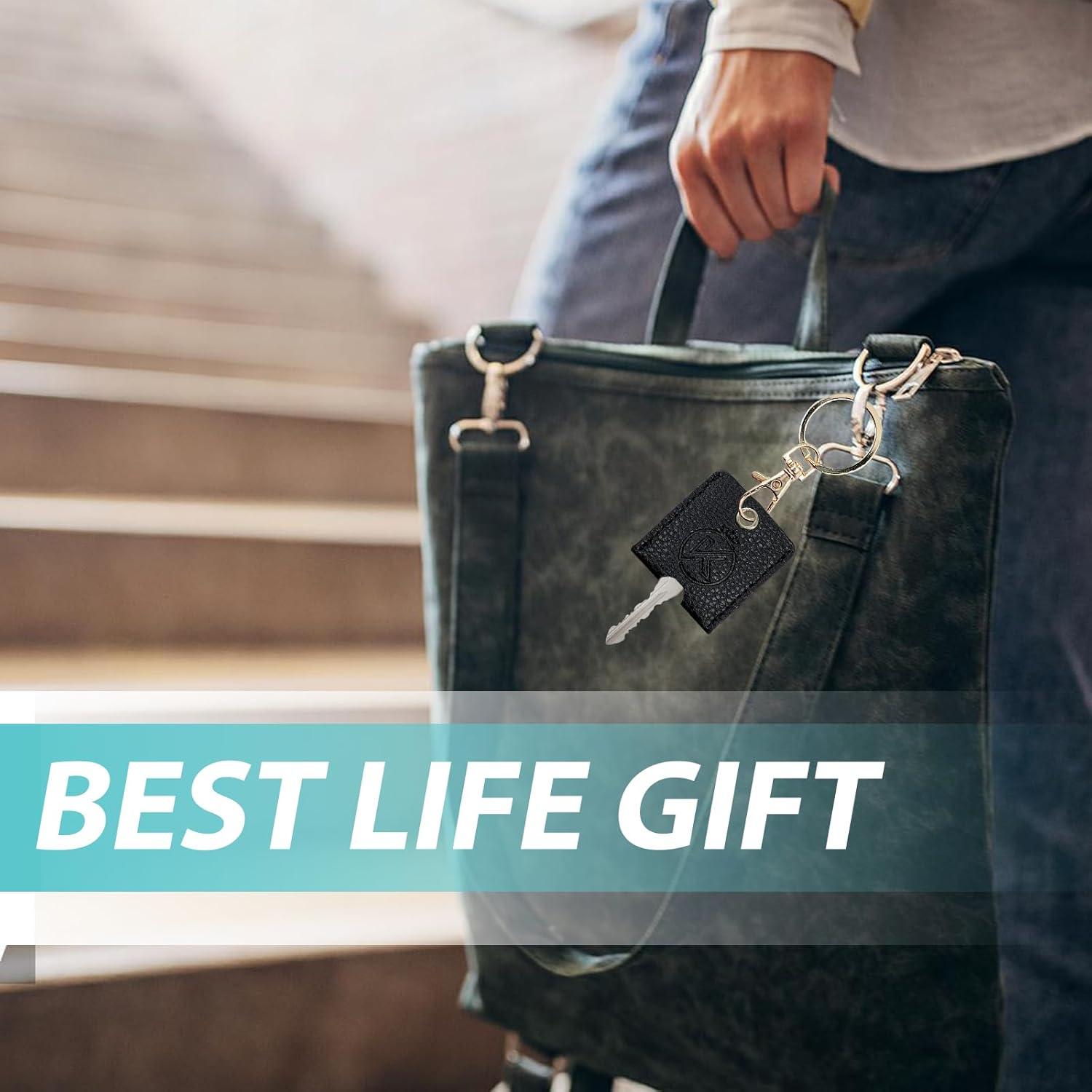 Funda de Llave de Cuero Suave KRSURERICHER 3 Piezas Negra