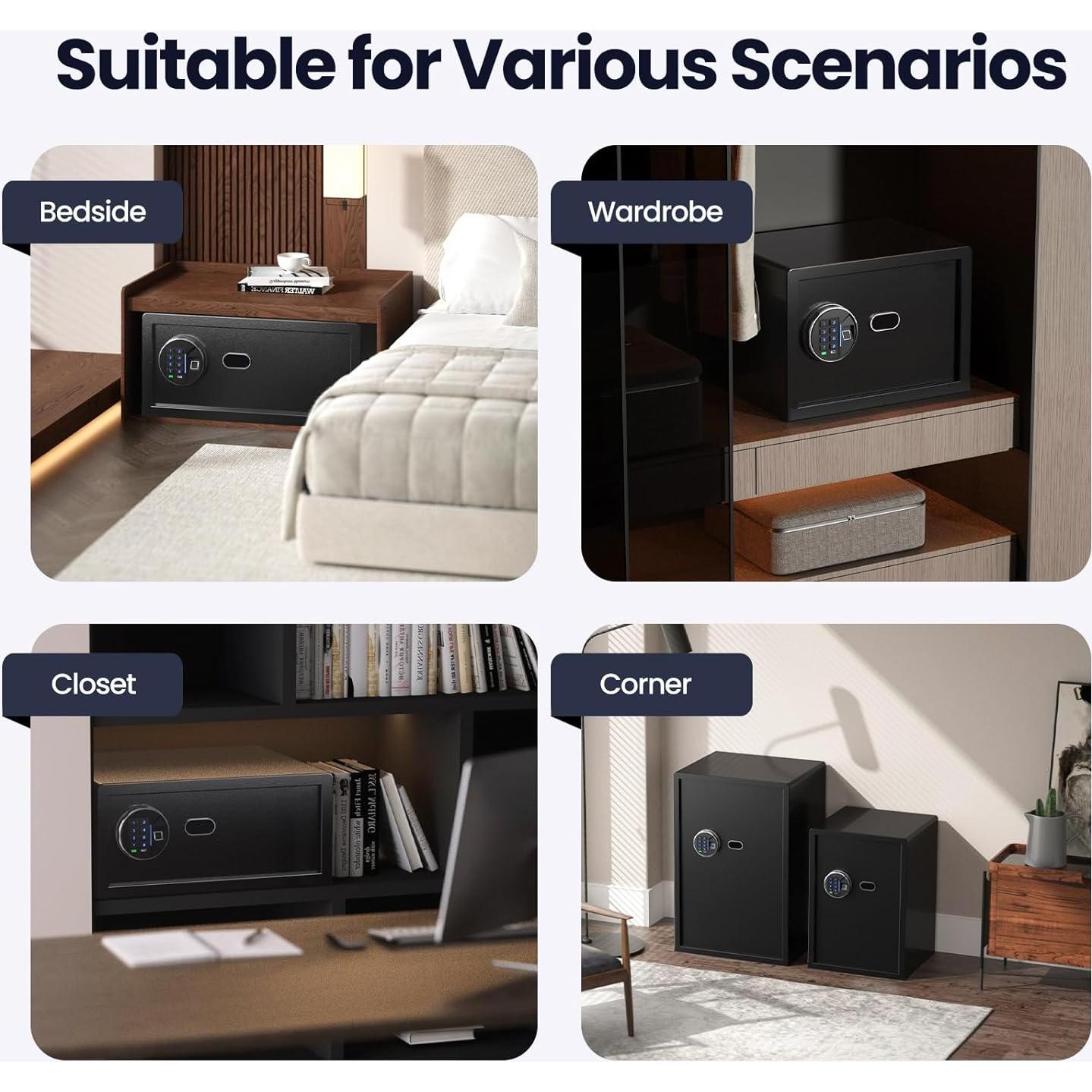 Caja Fuerte Biométrica Grimtron 1.13 Pies³ con Teclado LED