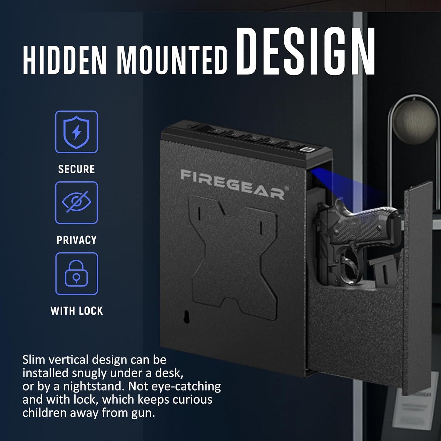 Caja Fuerte Biométrica FIREGEAR FG-CG6005 Acero 4.88kg