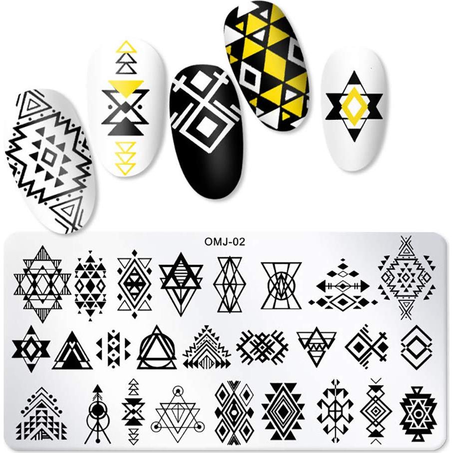 Kit de Estampado de Uñas SILPECWEE 8 Piezas Flores y Mariposas