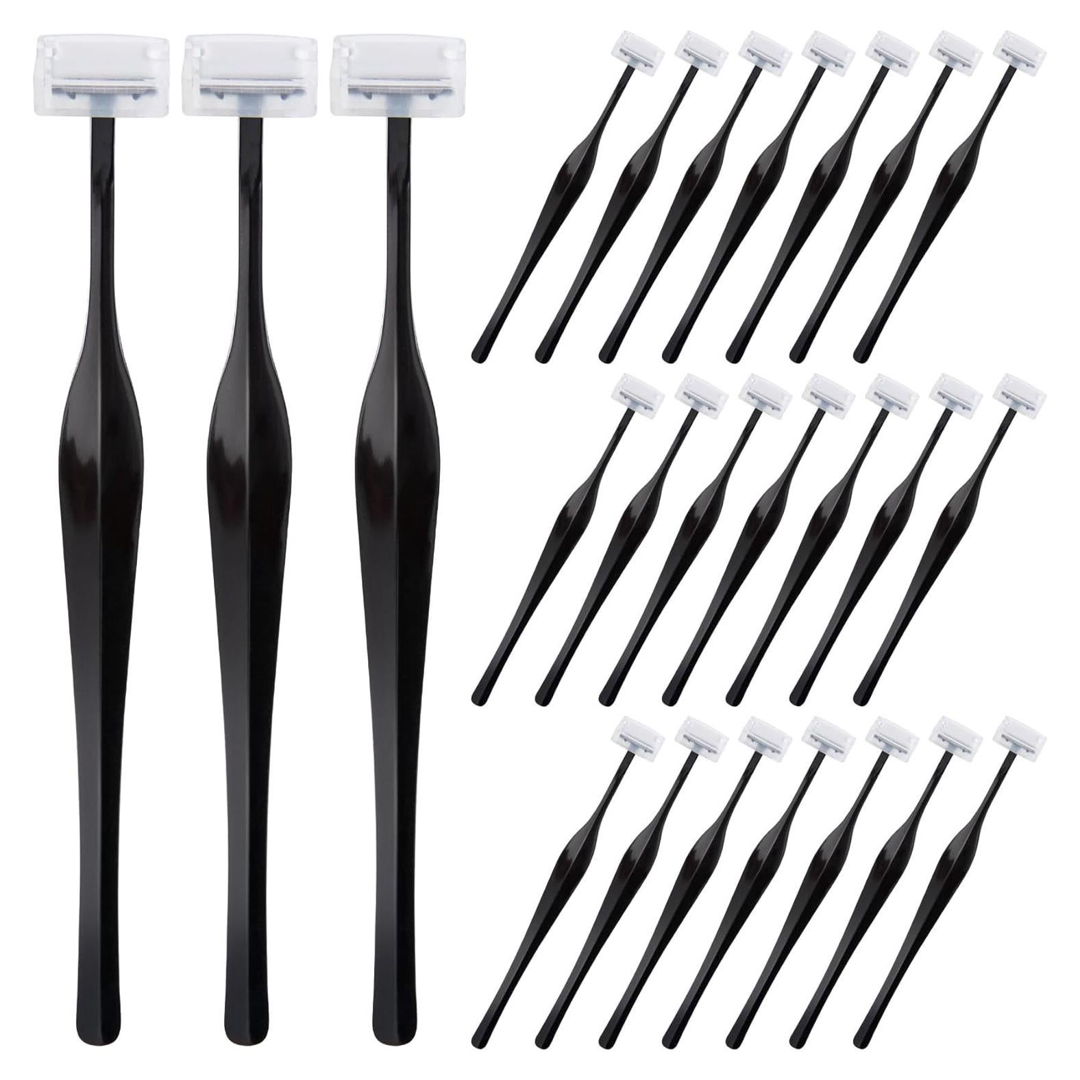 Kit de 24 Cuchillas de Cejas PAGOW - Afeitadora Facial Negra